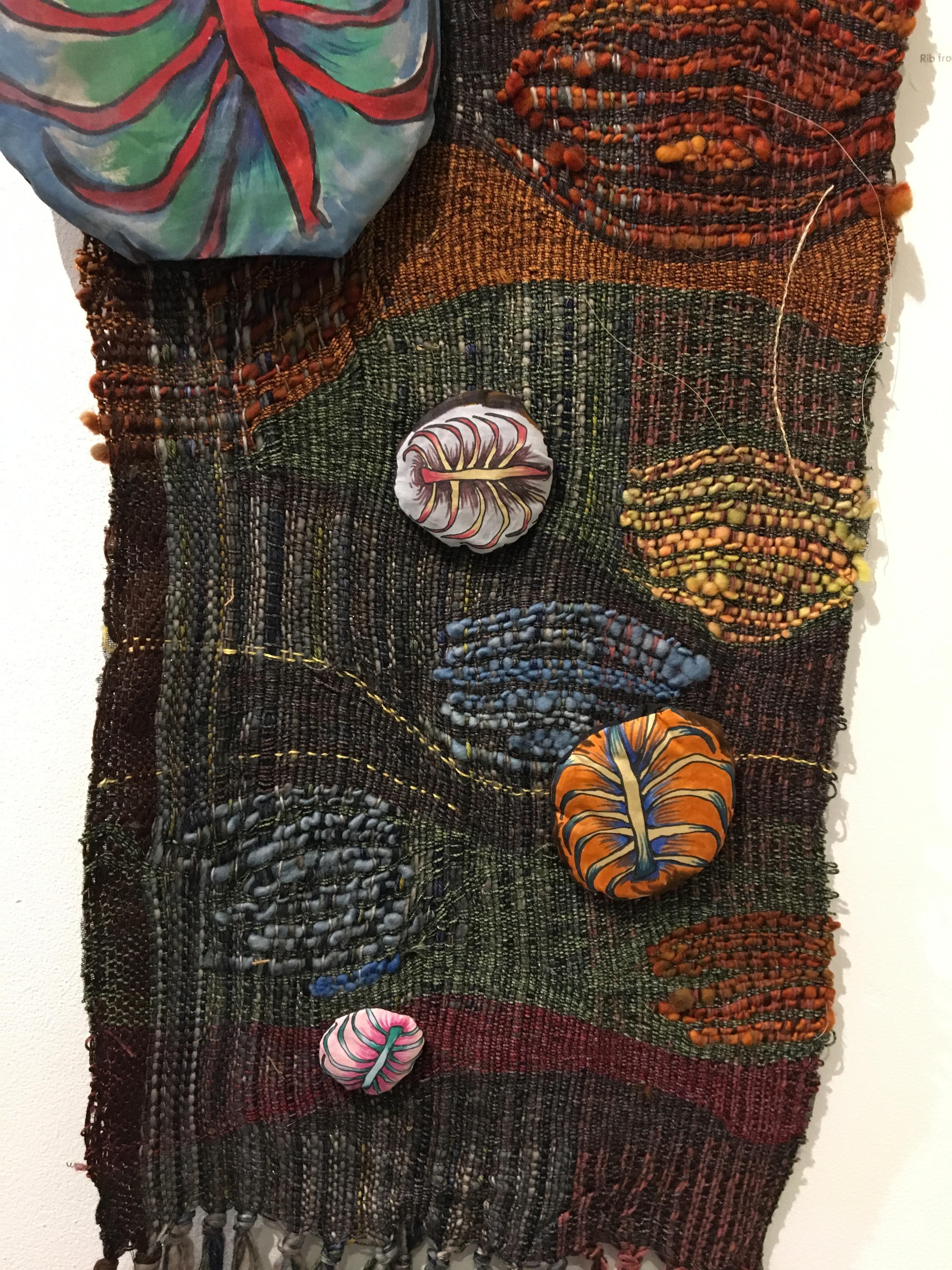 Juliet Martin makes her viewers see the message beyond the joke. Her satiric memoirs illustrate personal stories with playful forms, painful punchlines, and caustic visual one-liners. Why fiber? Weaving fabric physically and mentally attaches her to