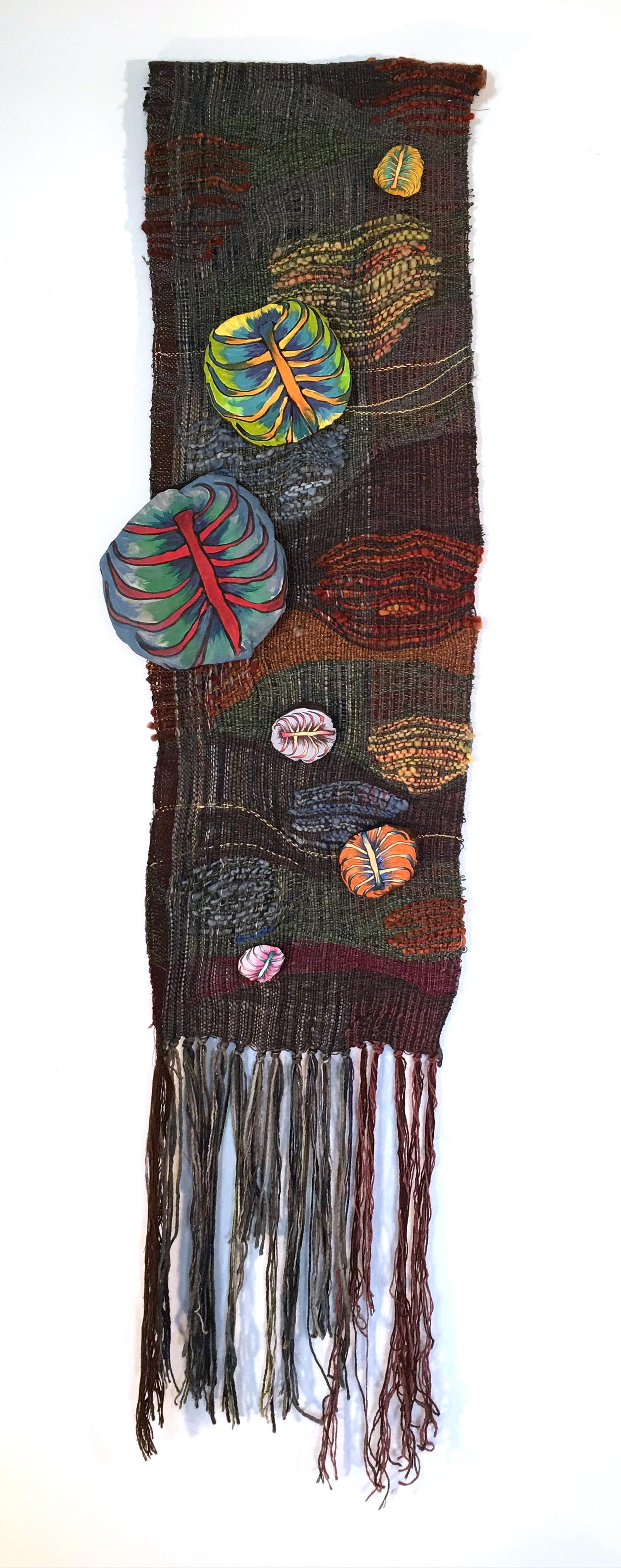 Textile Handwoven Wall Hanging: 'Rib from My Side Small' - Mixed Media Art by Juliet Martin