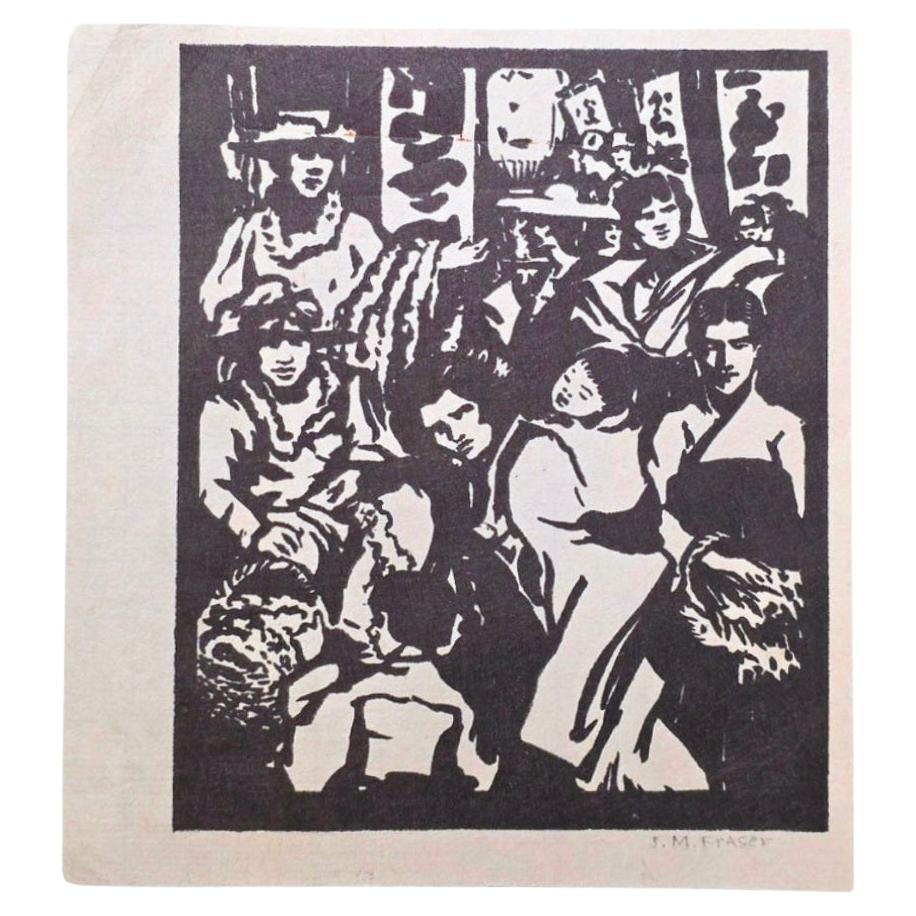 Juliet May Fraser Original Woodcut Circa 1935