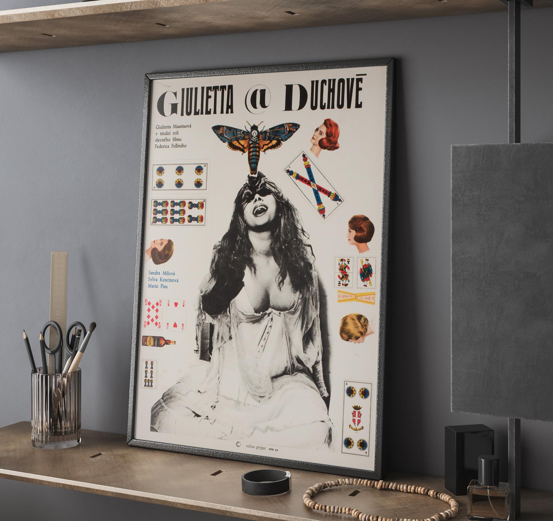 The original first-year-of-release Czech A3 film poster for Giulietta degli Spiriti (aka 