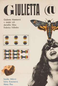 "Juliet of the Spirit", Czech A3 Film Movie Poster, 1969 Federico Fellini