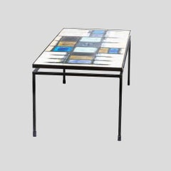 Juliette Belarti Designer Coffee Table with Ceramic Surface and Iron Base