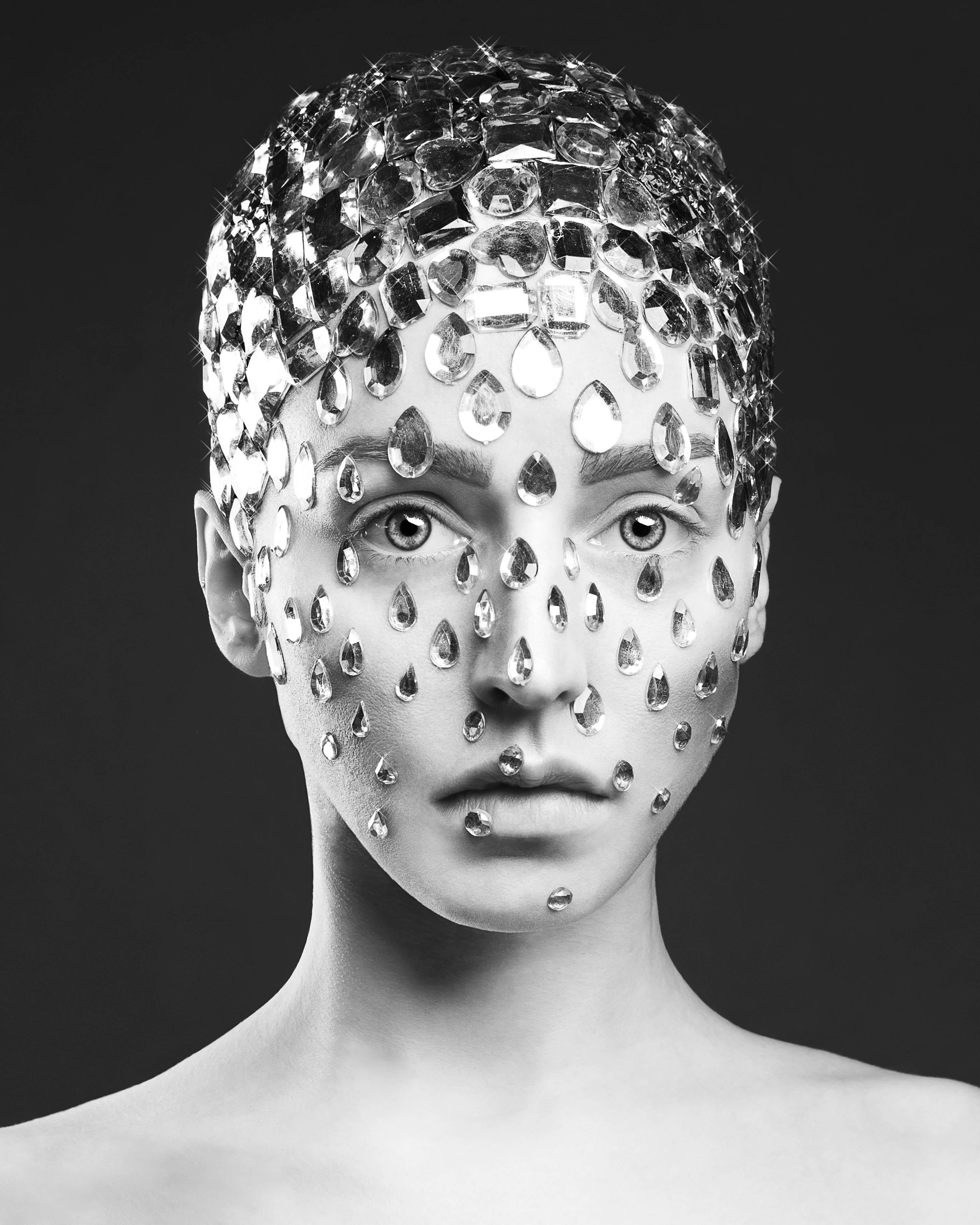 Bling bling by Juliette Jourdain - Big headed series - Self Portrait For Sale 1