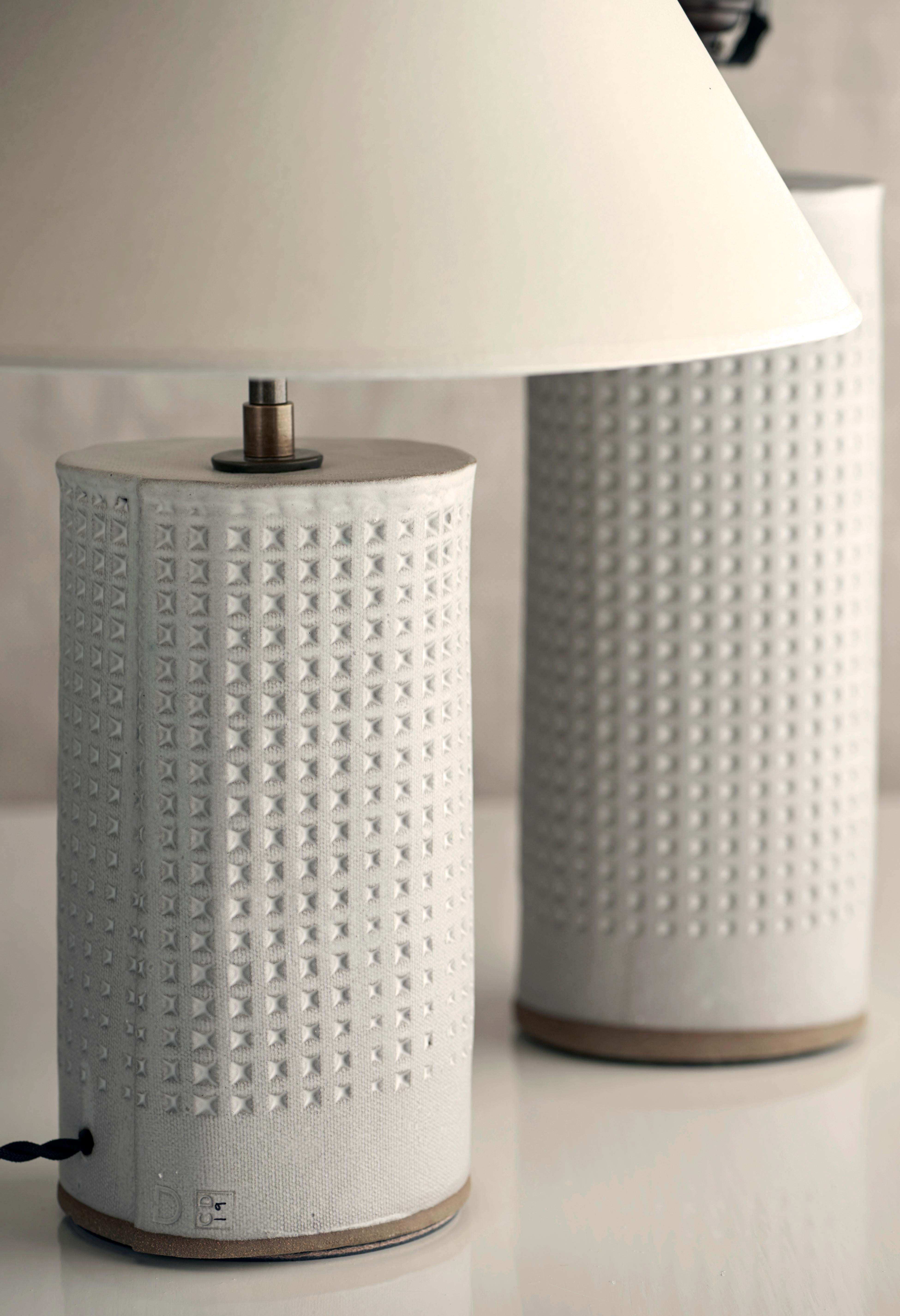 Juliette Lamp, Ceramic Sculptural Table Lamp by Dumais Made In New Condition In Bantam, CT