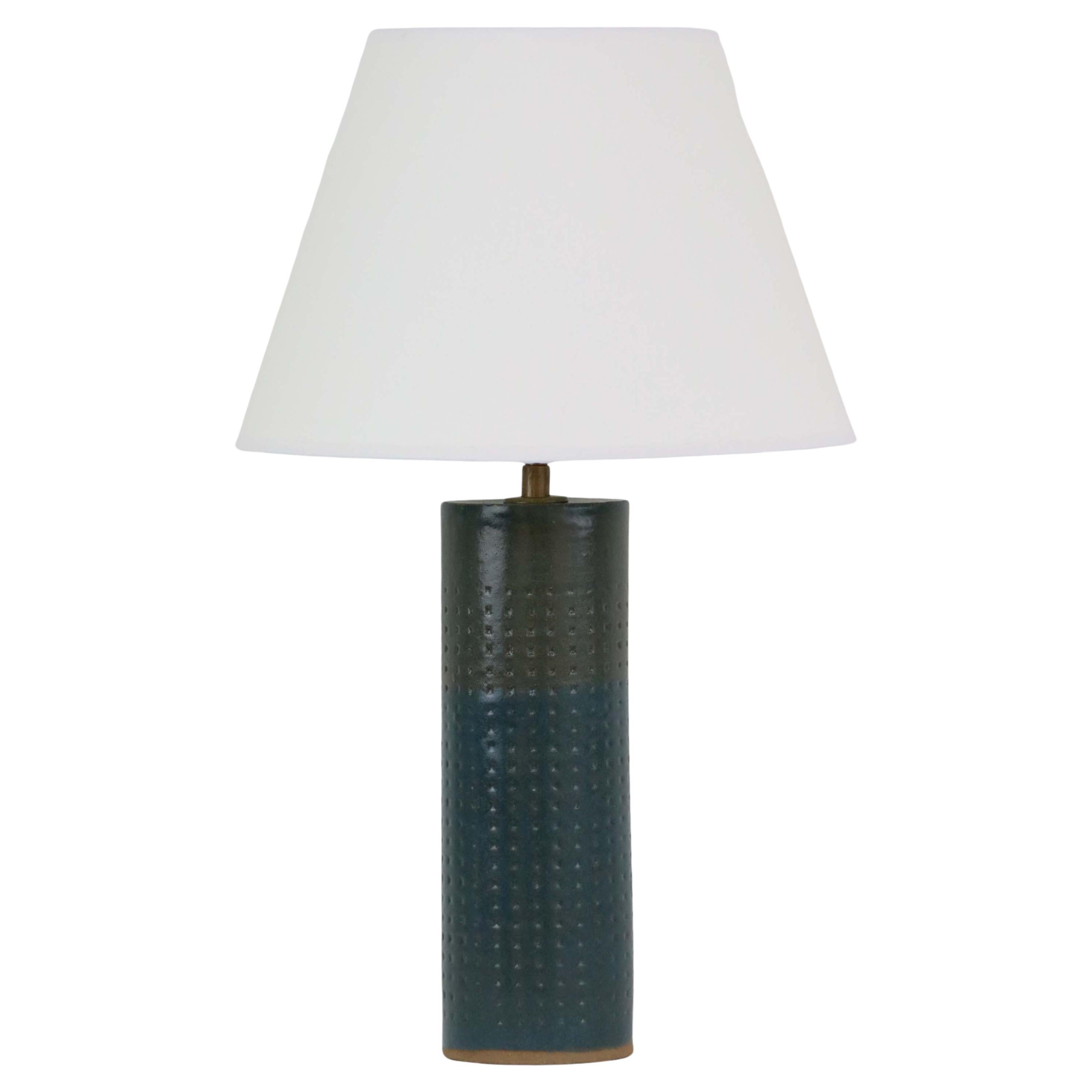 Very Large Grey Earthenware Lamp at 1stDibs
