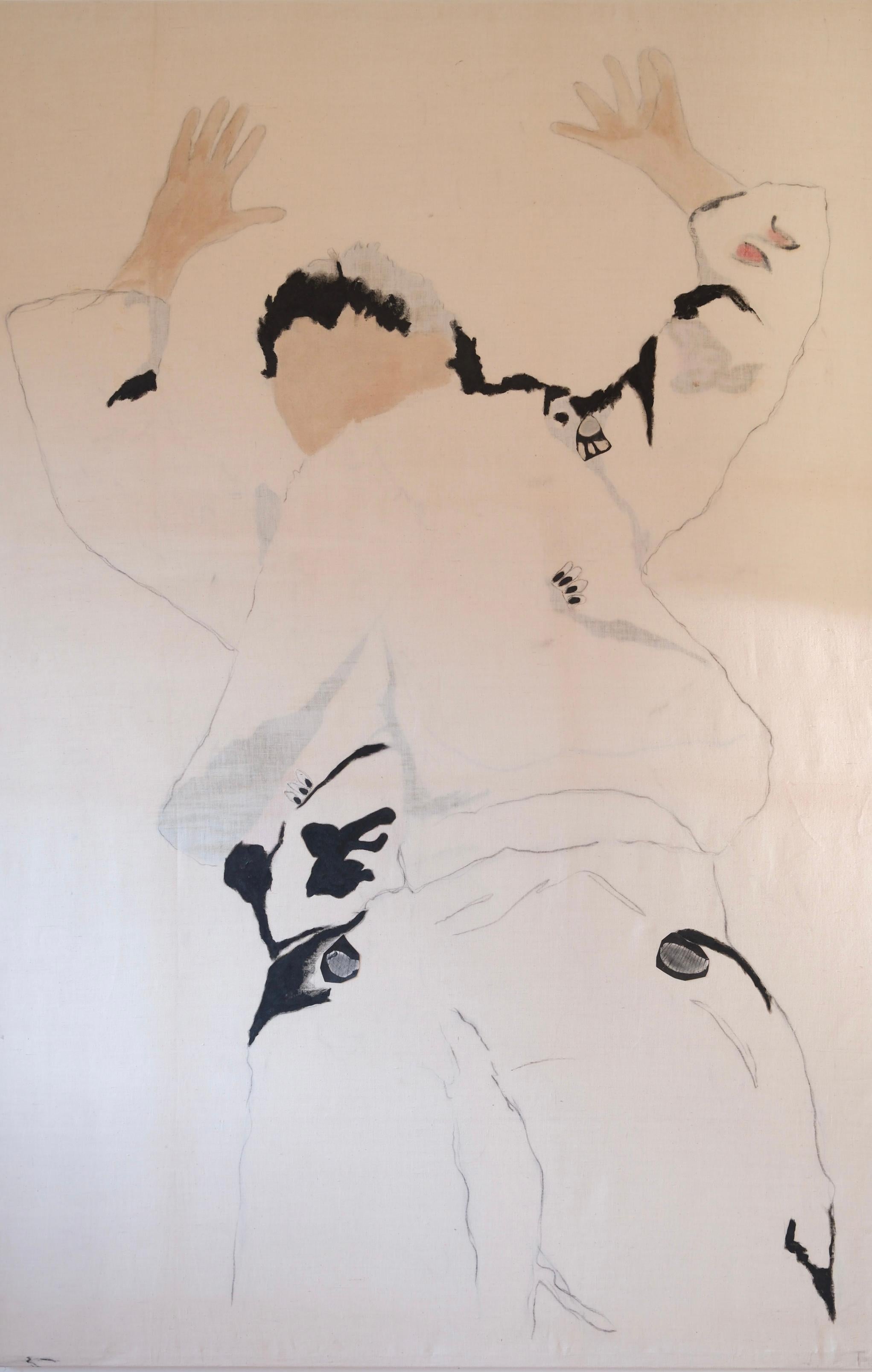 Large Painting - Hand’s up (a single boy from Michigan) - Juliette Lemontey For Sale 2