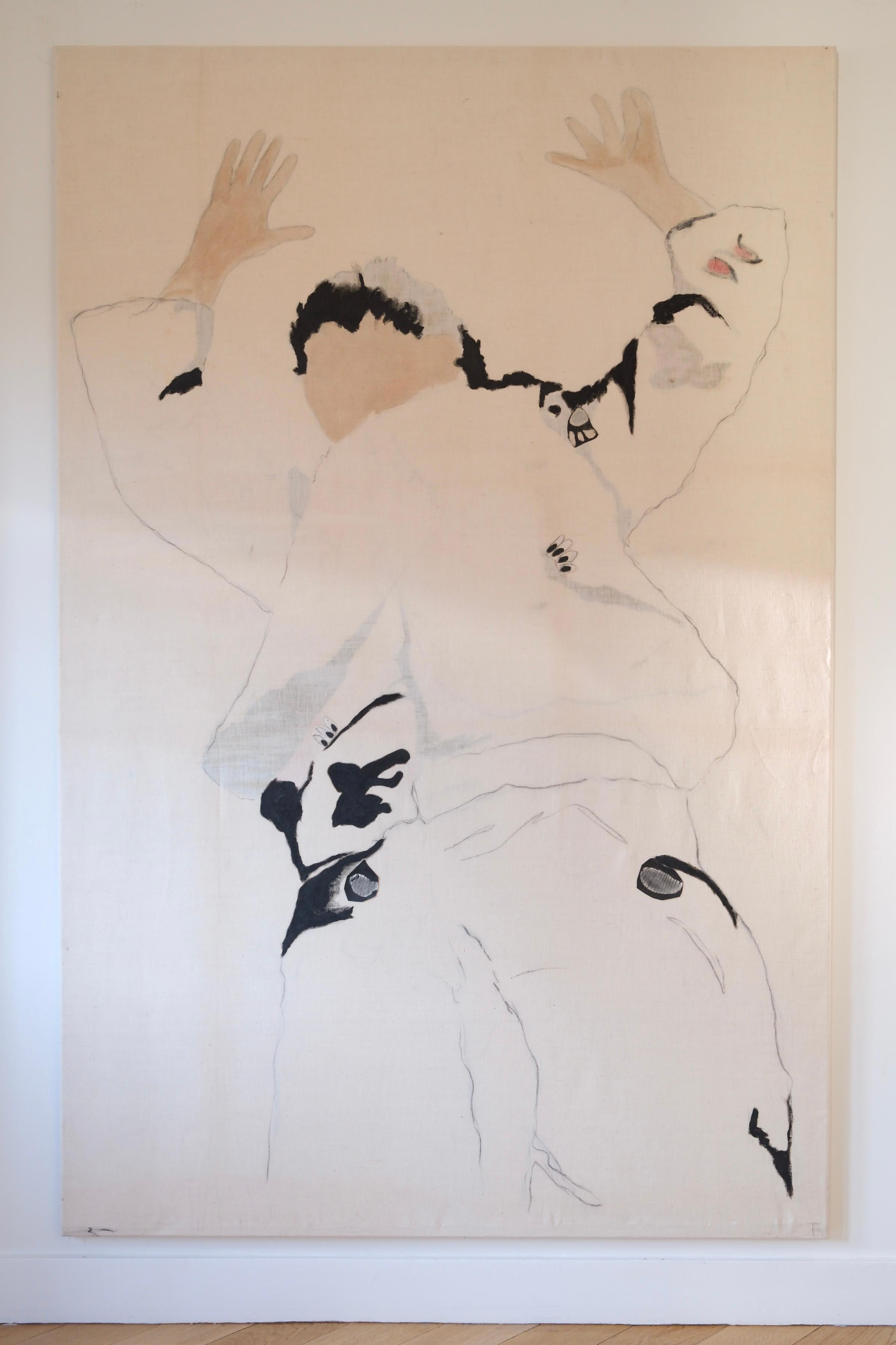 Large Painting - Hand’s up (a single boy from Michigan) - Juliette Lemontey For Sale 6