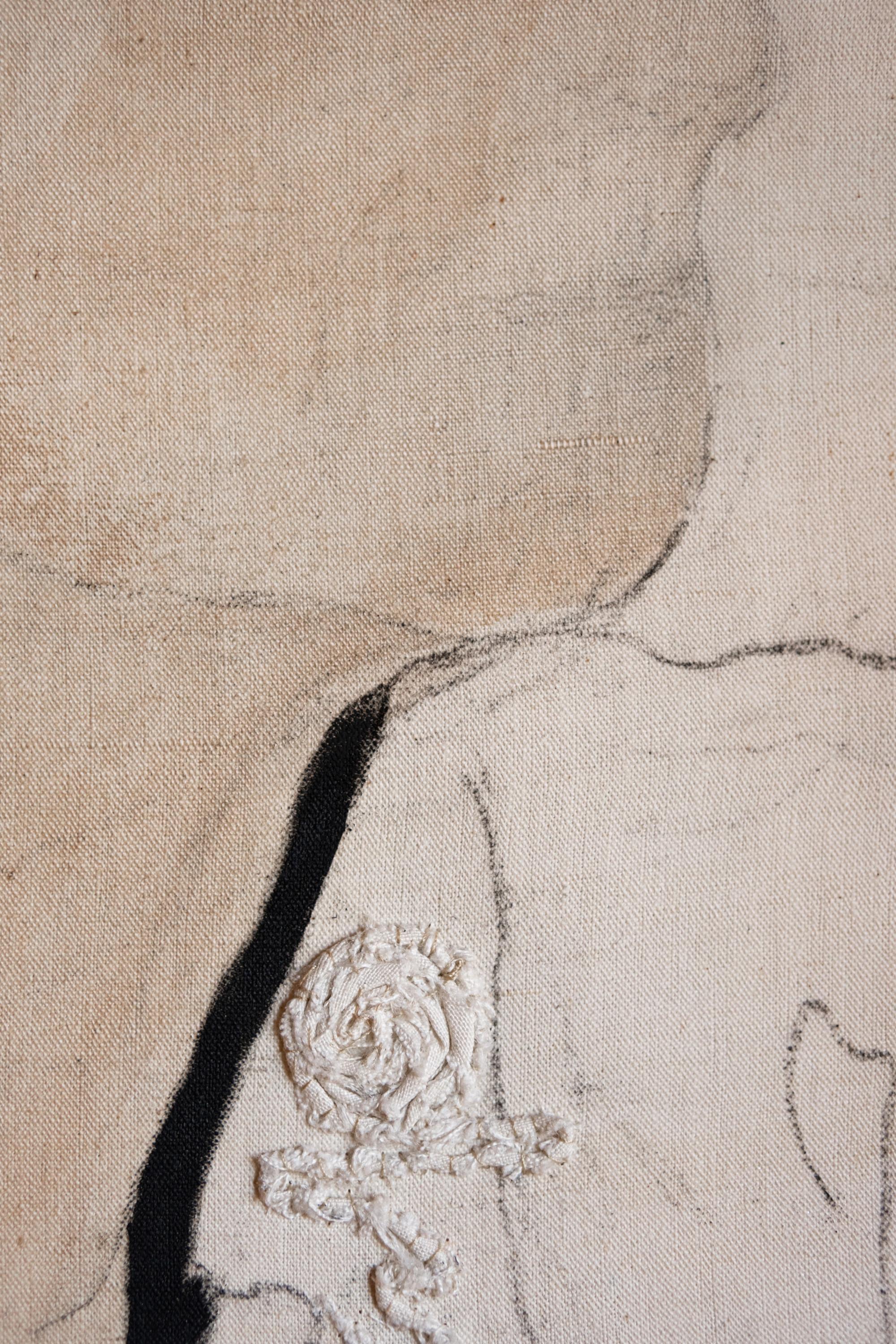 Portrait en toile brute poétique, 2022 
