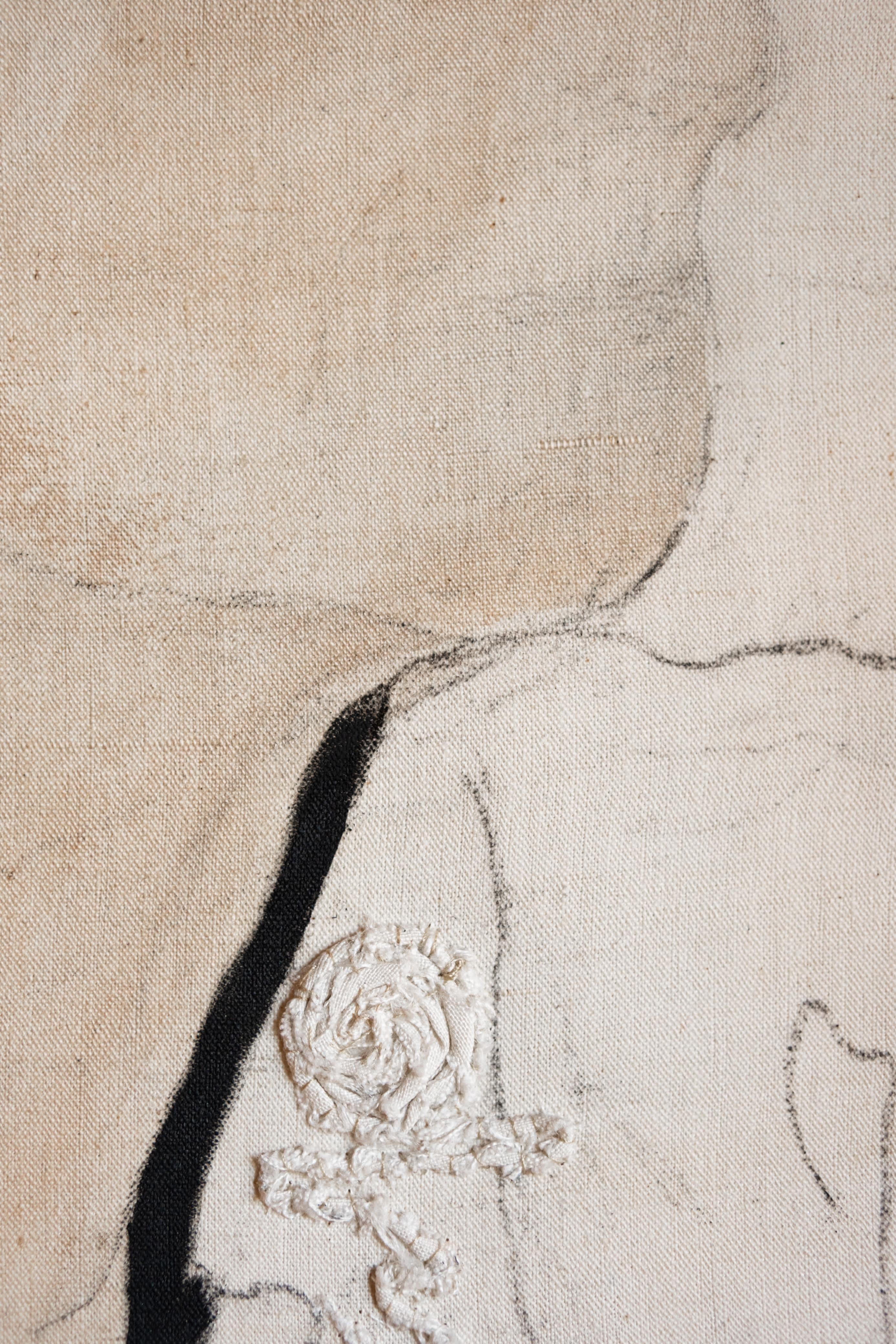Portrait en toile brute poétique, 2022 