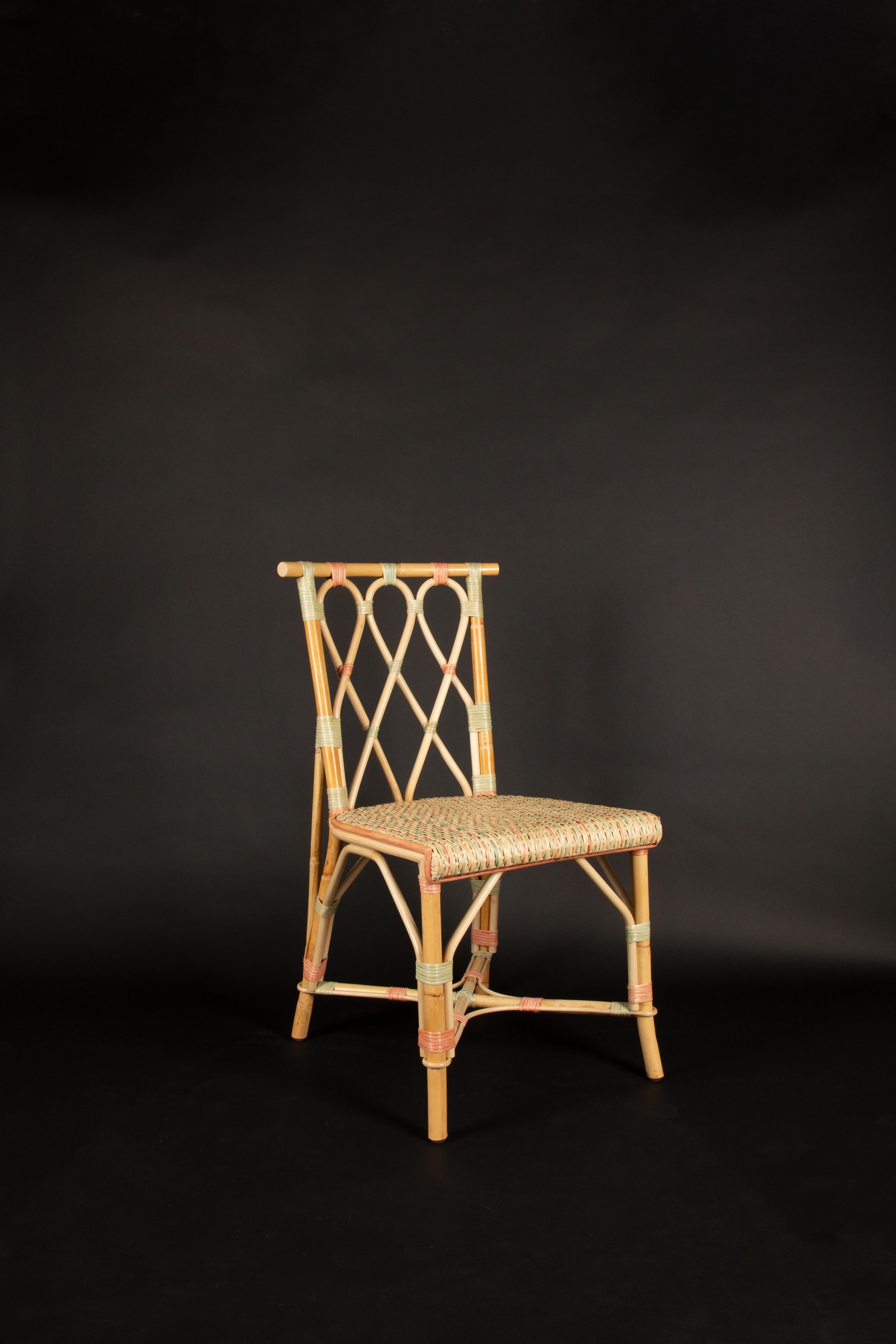 Juliette Rattan Chair by Creel and Gow In New Condition In New York, NY