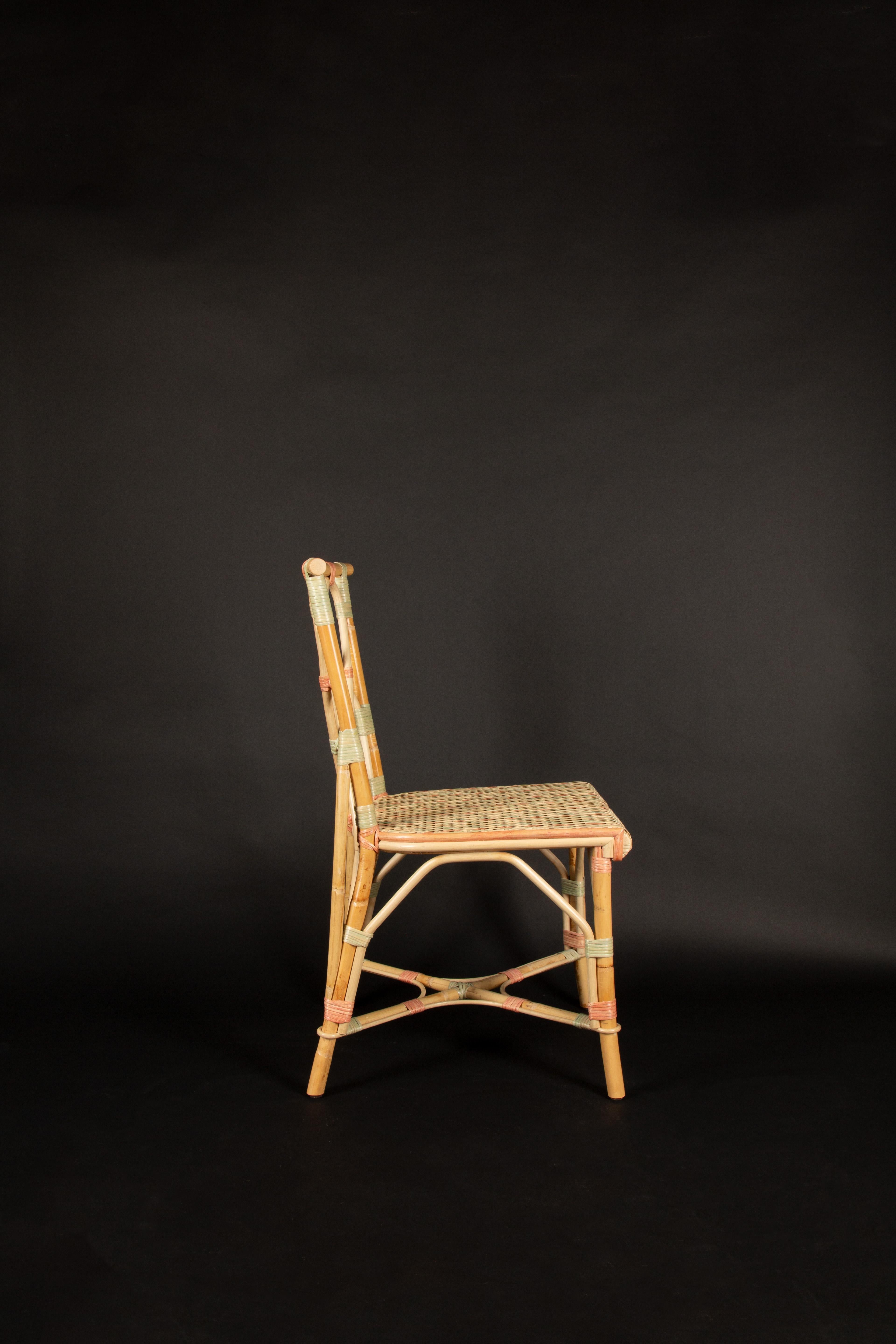 Contemporary Juliette Rattan Chair by Creel and Gow
