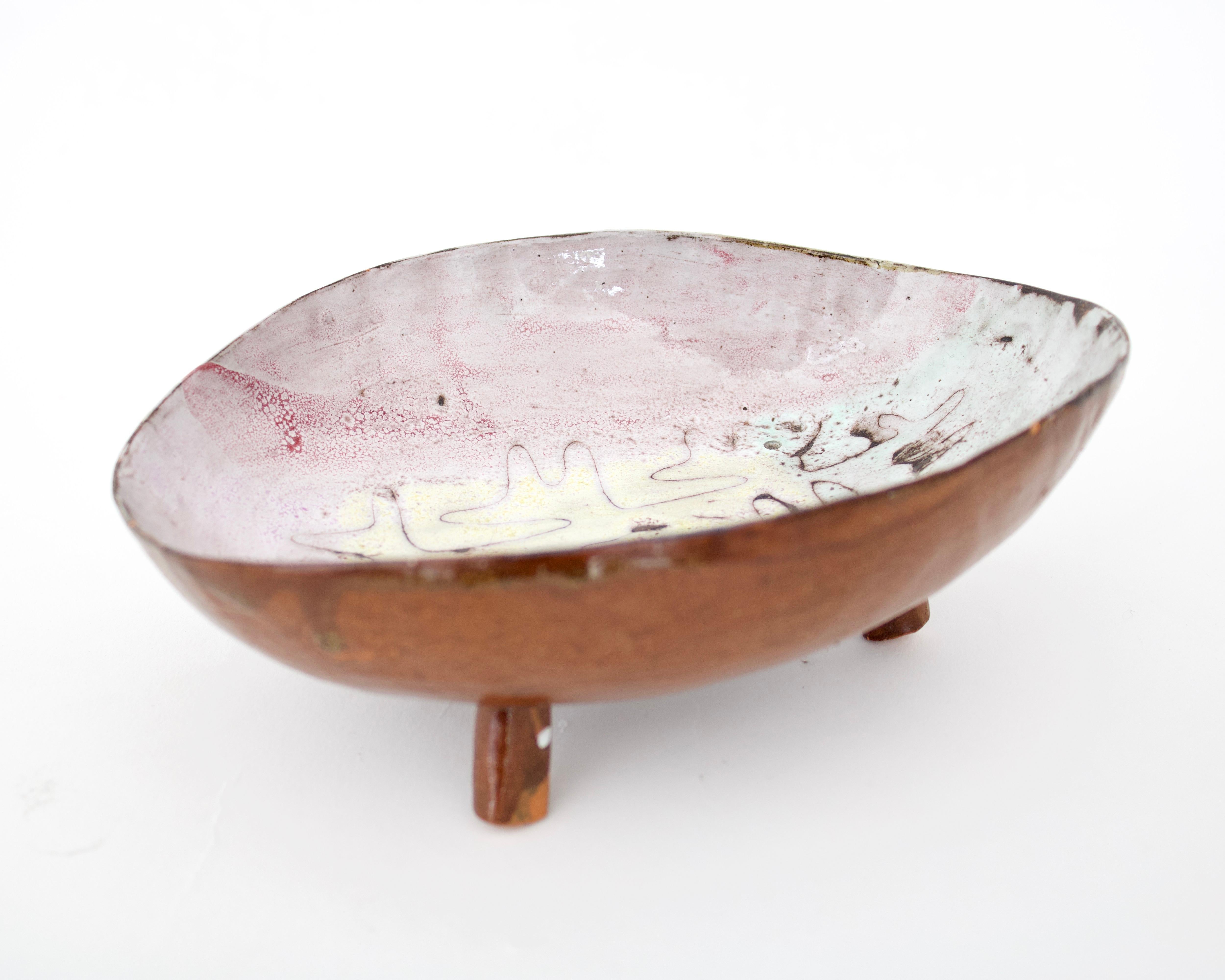 Juliette Rivier French Ceramic Artist Decortive Bowl or Vide Poche For Sale 3