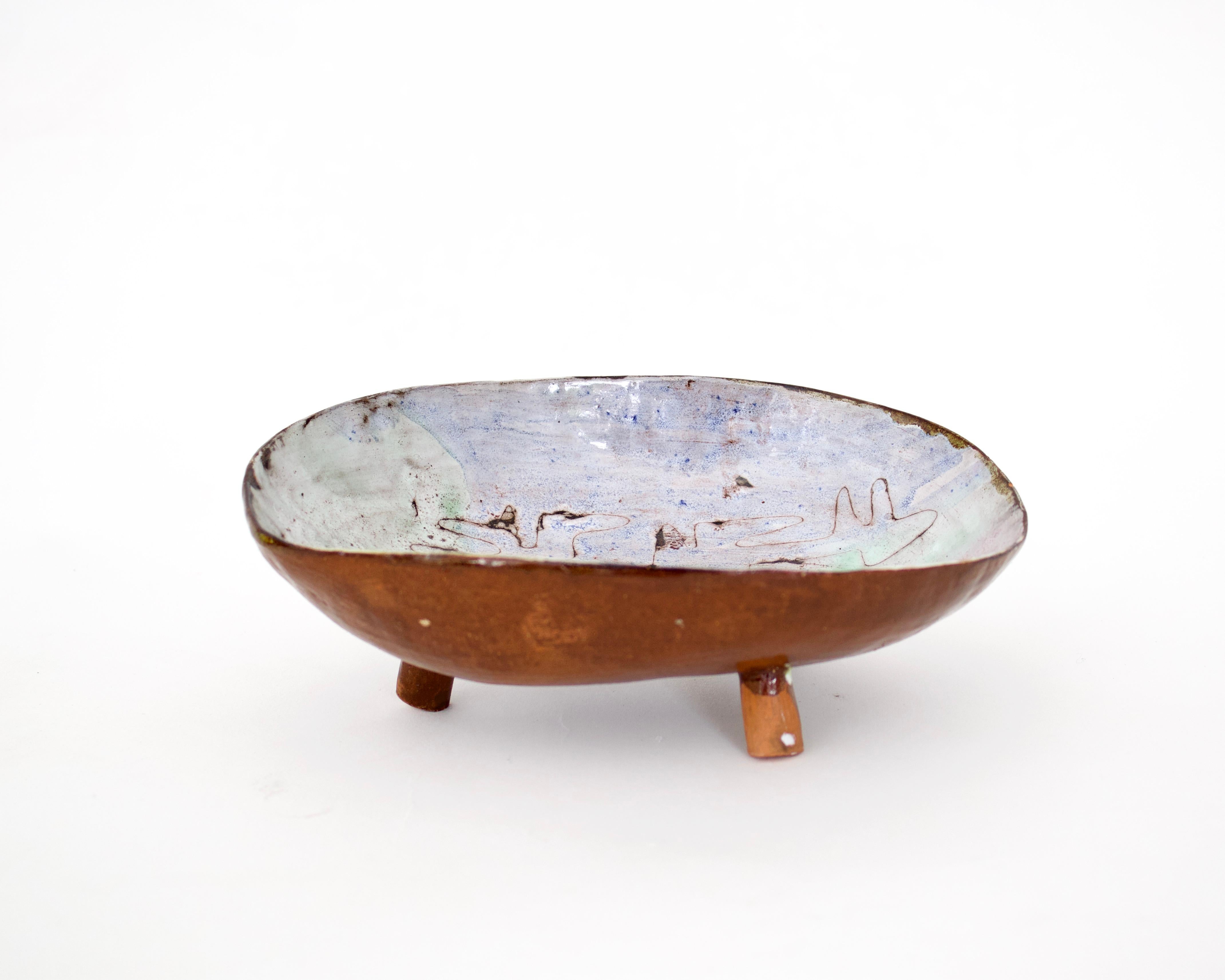 Juliette Rivier French Ceramic Artist Decortive Bowl or Vide Poche For Sale 4
