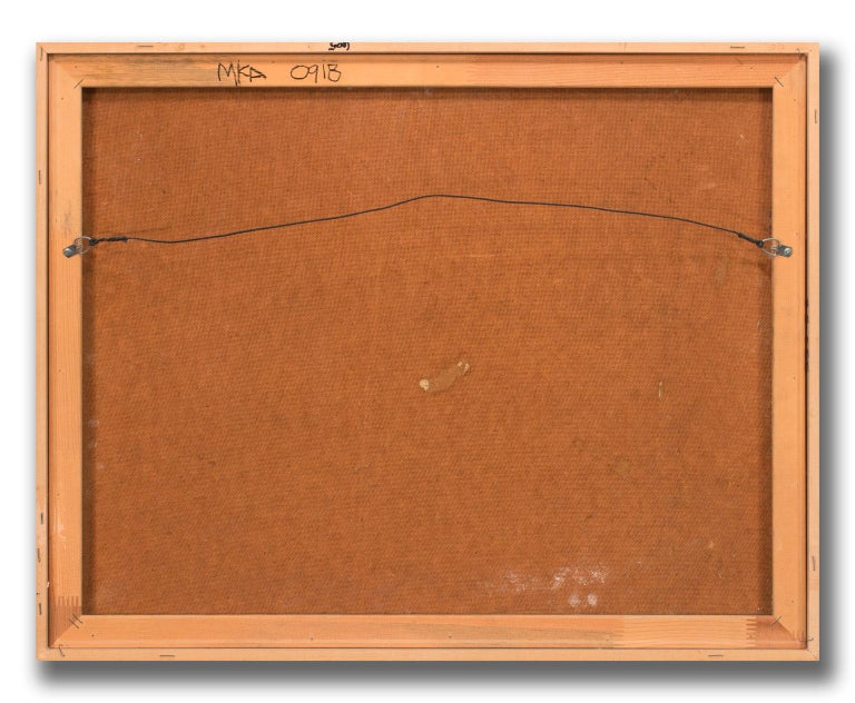 Juliette Steele Framed Geometric Abstraction Oil Painting On Masonite By Juliette Steele For Sale At 1stdibs
