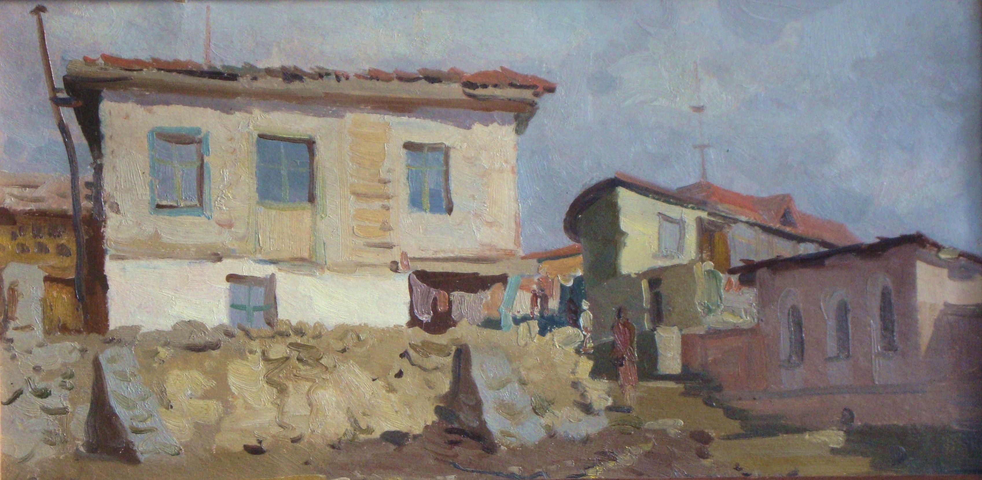 Crimea. 1957, oil on cardboard, 35x71 cm