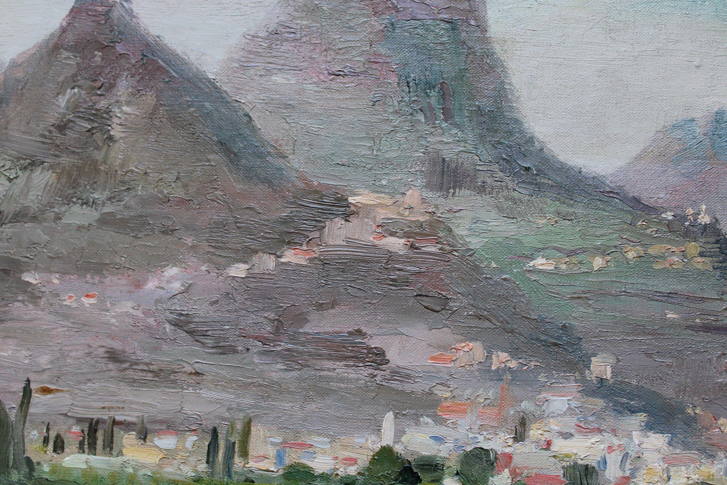 Landschaft mit Bergen, Südfrankreich. Öl auf Karton auf Leinwand, 38x53 cm (Realismus), Painting, von Julijs Vilumainis