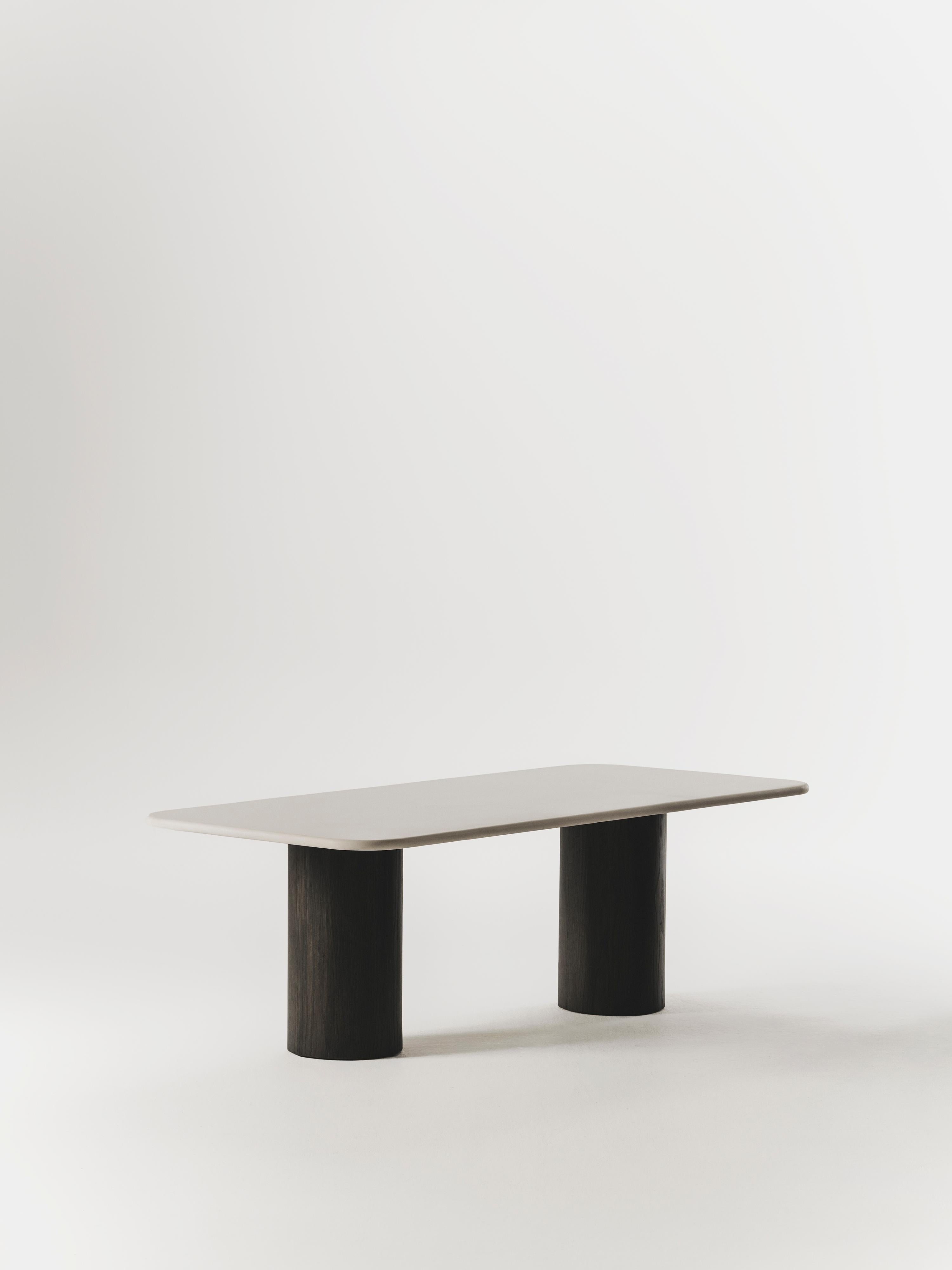 Hand-Crafted Julinha Microcement Dining Table by Marlot Baus For Sale