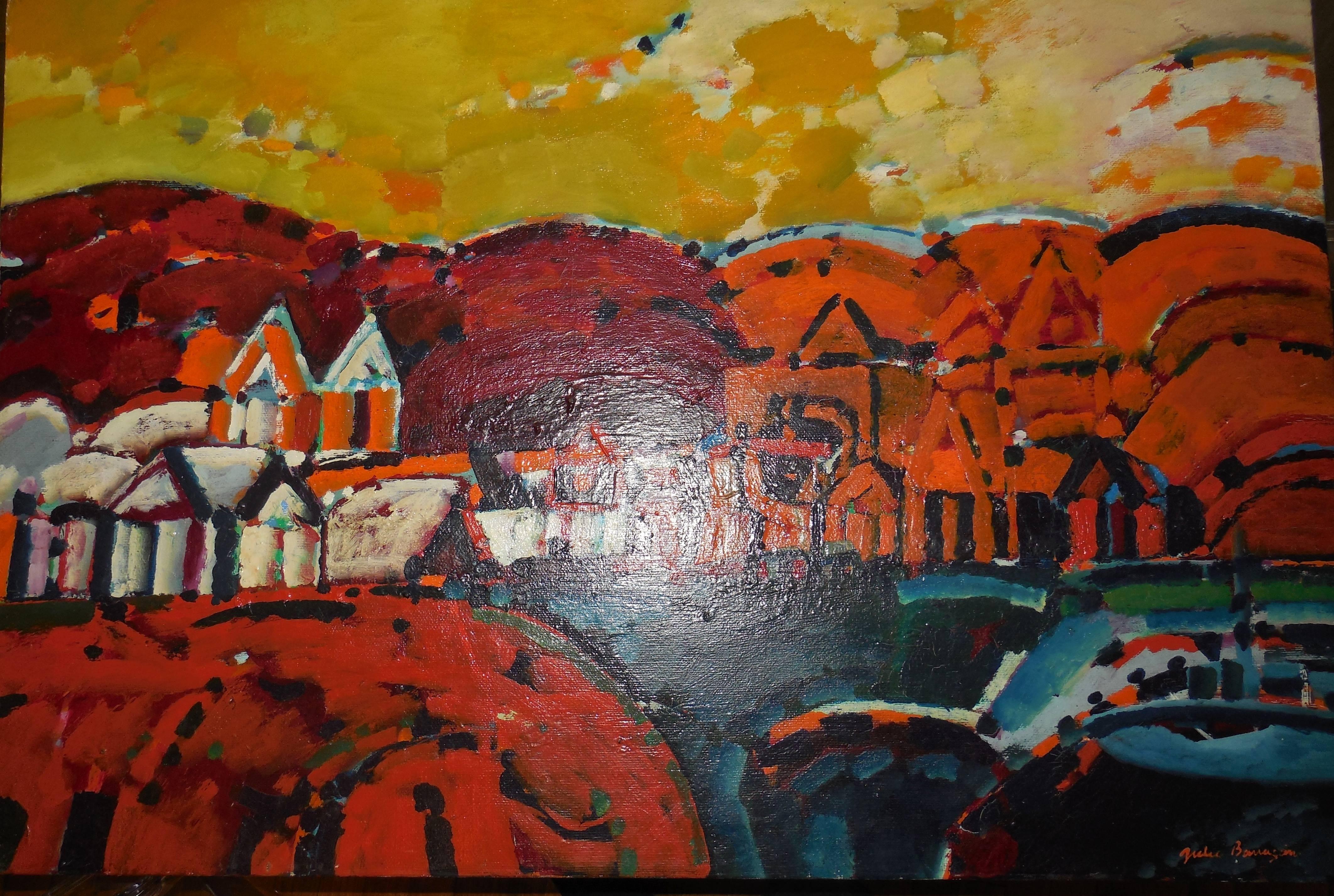Paisaje de la Rioja Argentinische Modernistische Konkretistische Kubistische Ölgemälde im Angebot 2