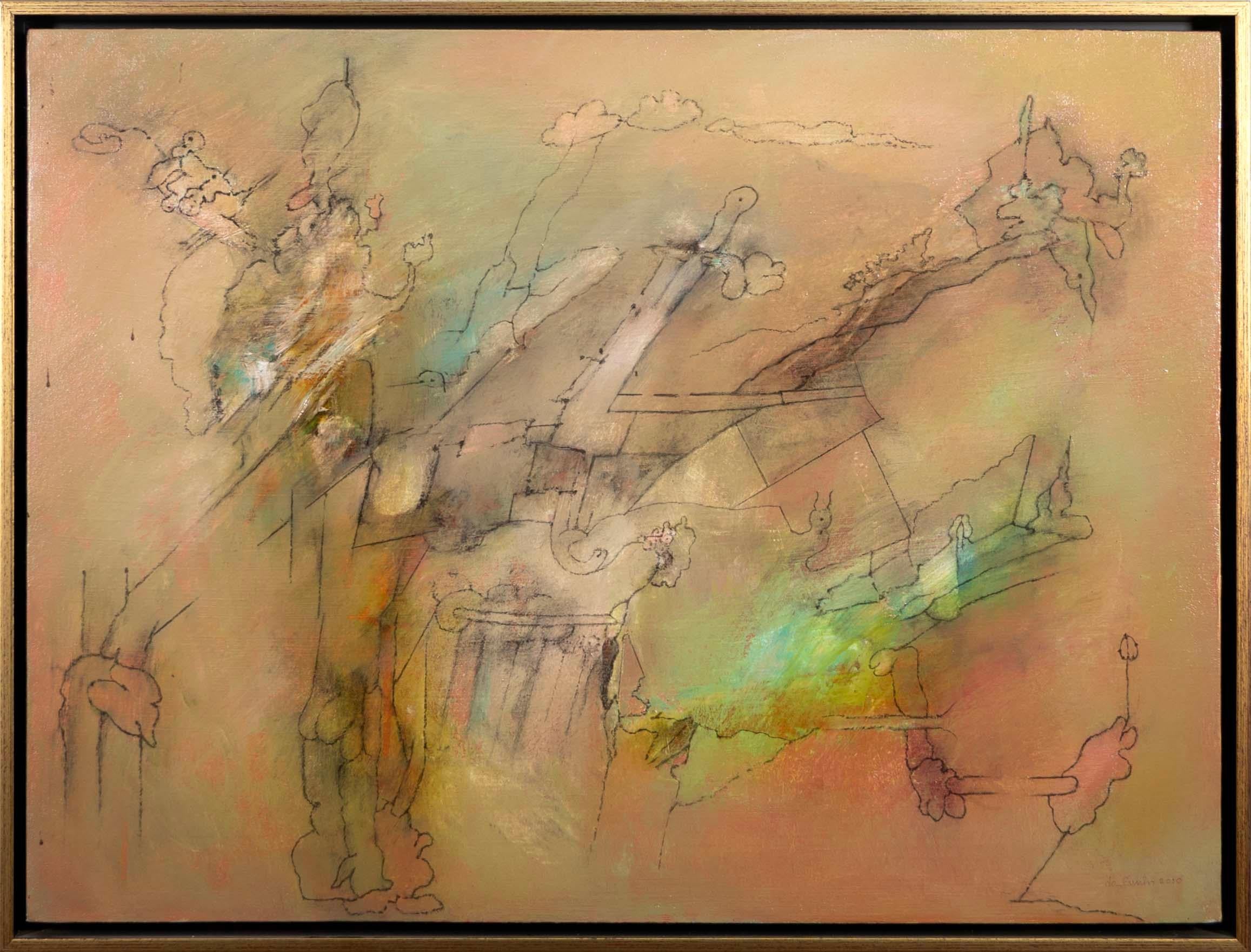 Julio daCunha Signiert Moderne Abstrakte Figurative Ölgemälde auf Leinwand 2010 (amerikanisch) im Angebot