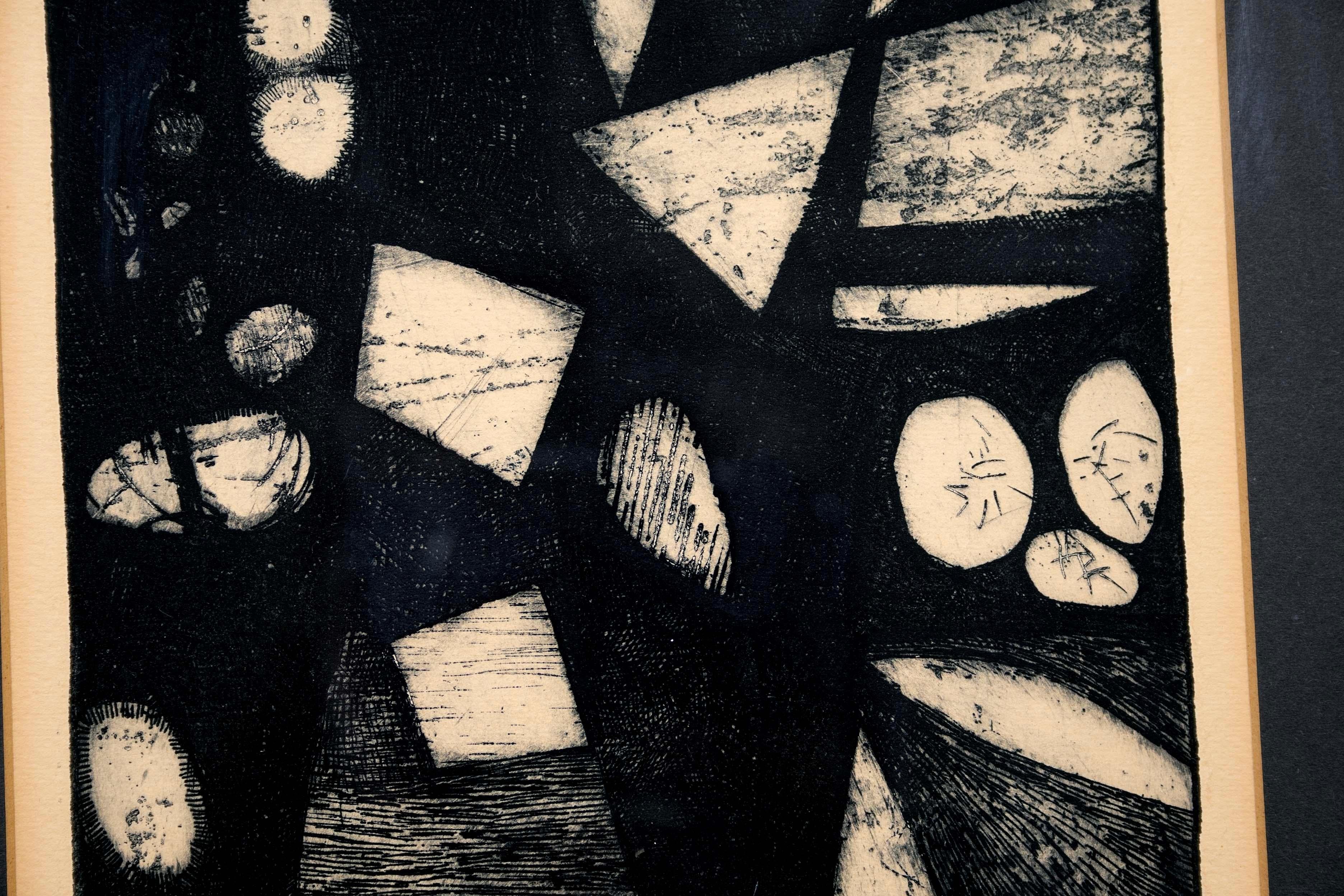 Julio daCunha Swing Back the Cock's Heart Engraving Etching on Paper 6/10 1960s For Sale 1
