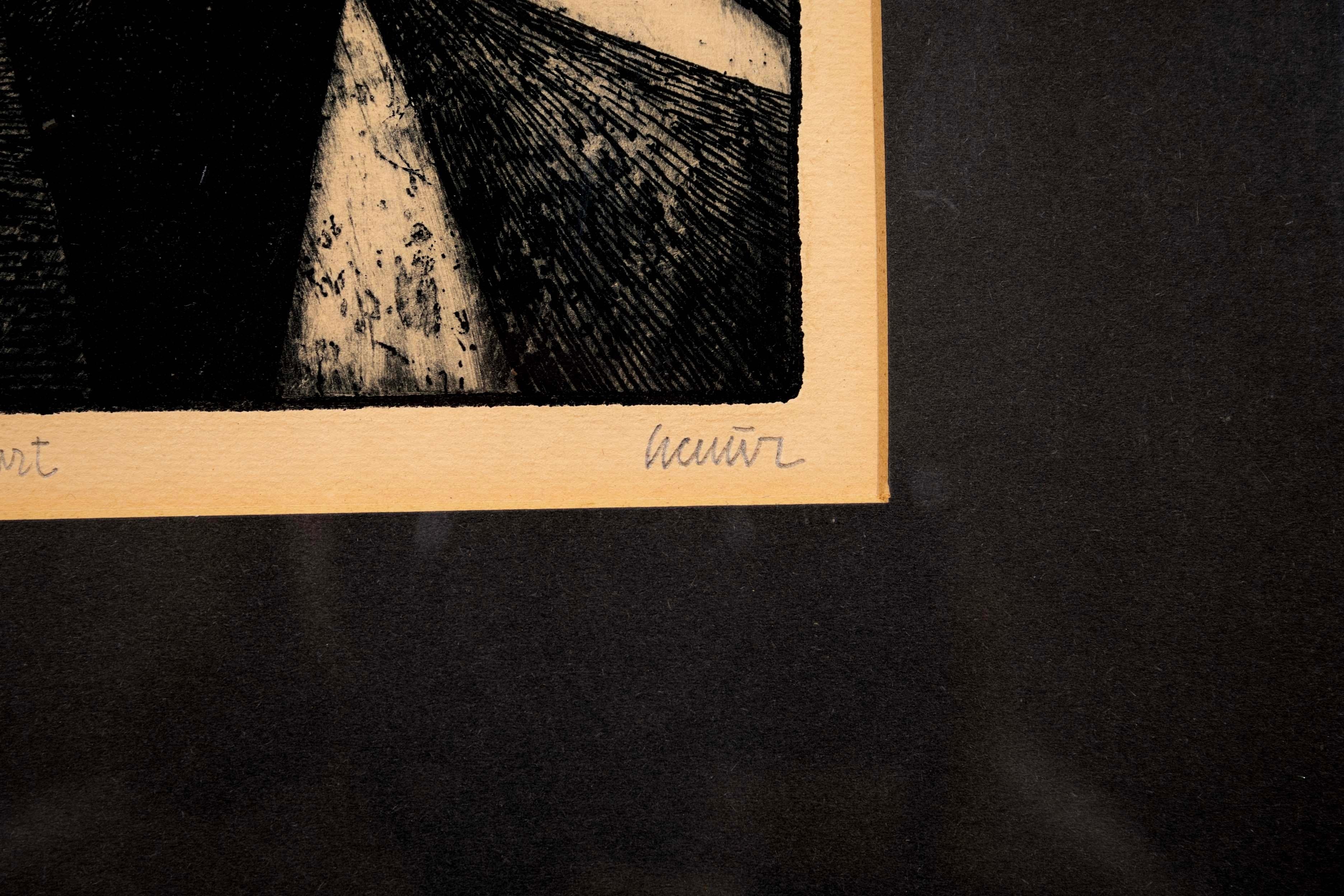 Julio daCunha Swing Back the Cock's Heart Engraving Etching on Paper 6/10 1960s For Sale 3
