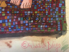 Pavo de Navidad y la hija del general cuadro de Julio de Diego