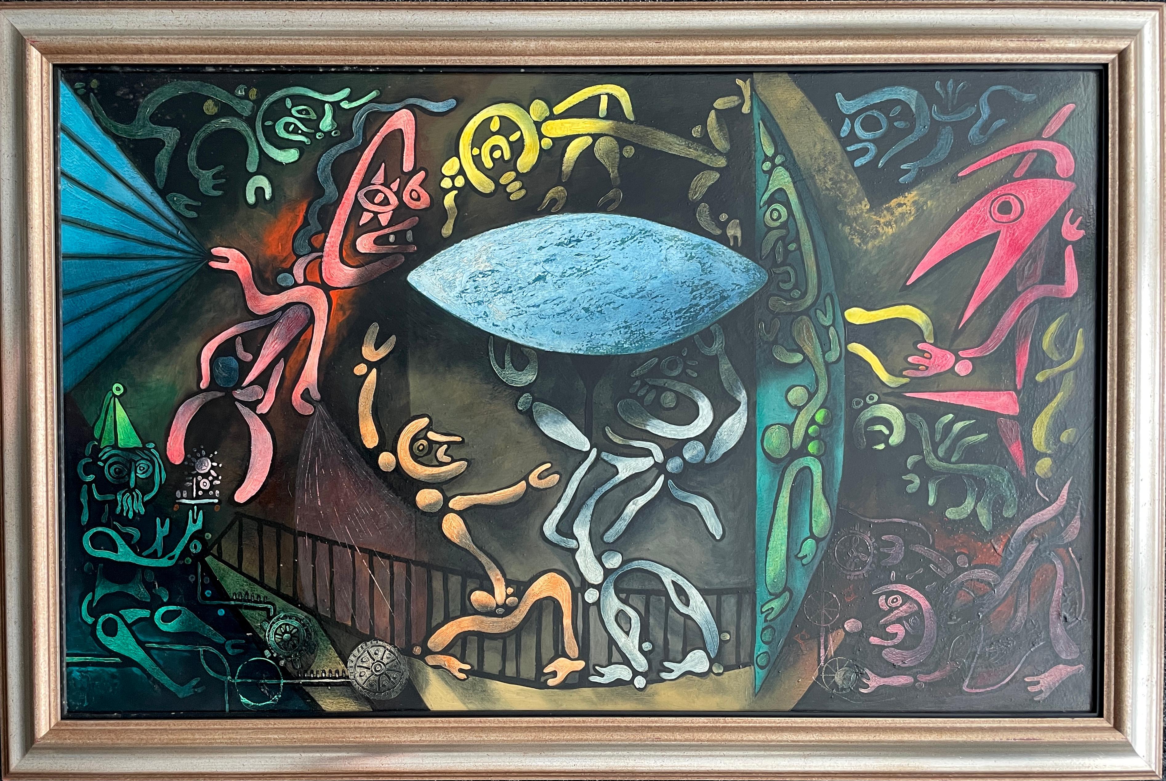 Der unvermeidliche Tag - Geburt des Atoms Öl- und Temperamalerei von Julio de Diego