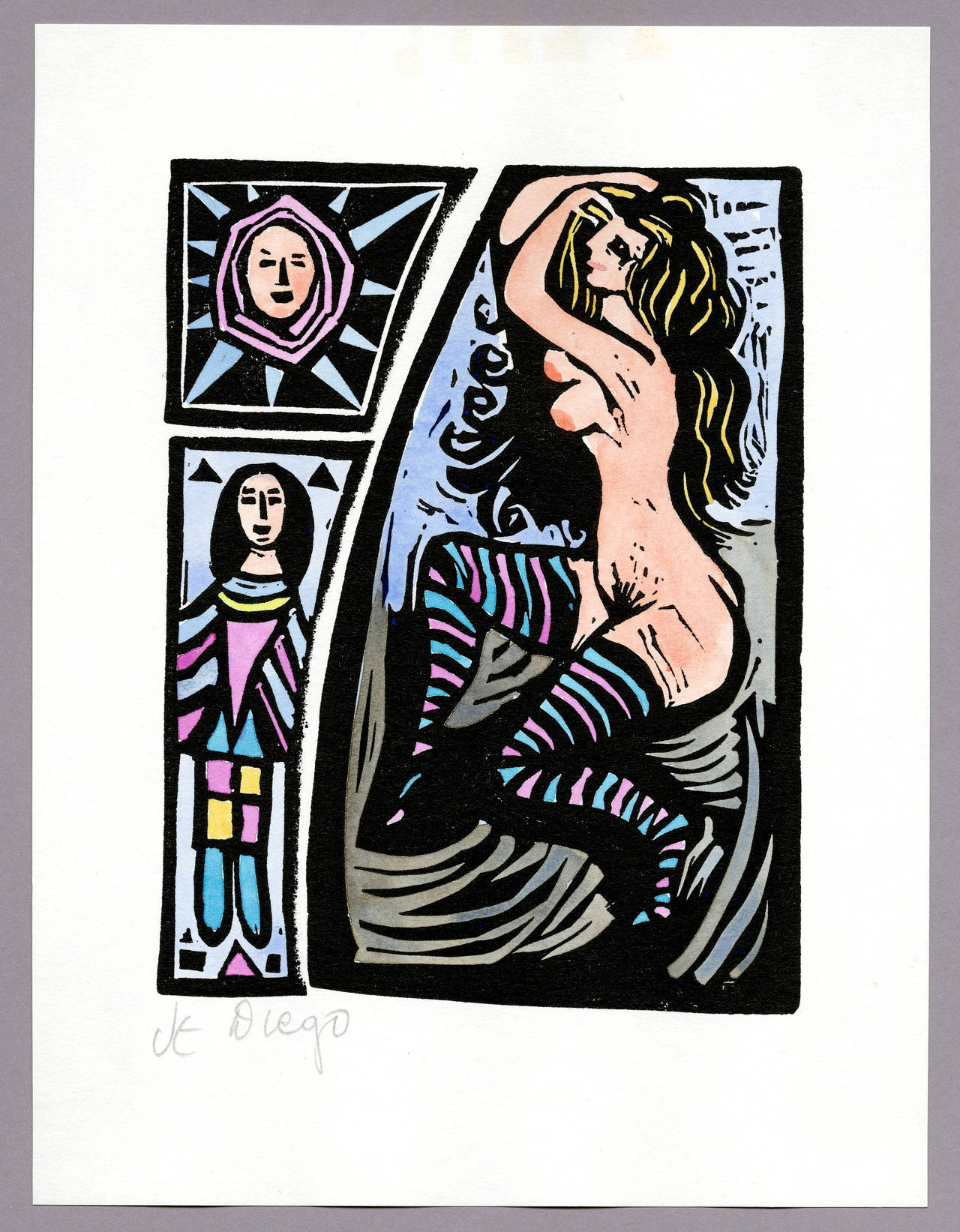 The Book of Ah! - American Modern Print by Julio de Diego