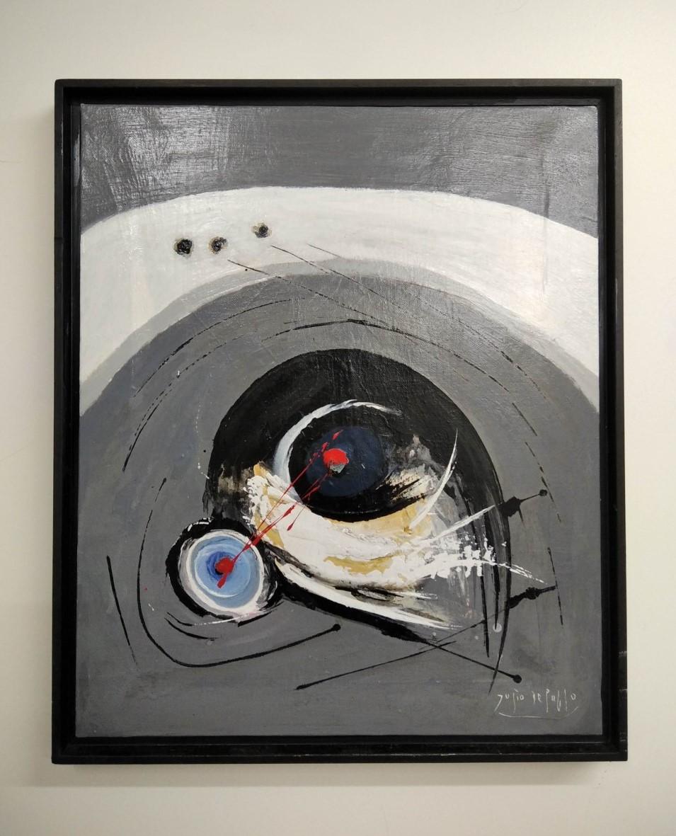 Senza titolo - Abstract Painting Grigio di Julio de Pablo 