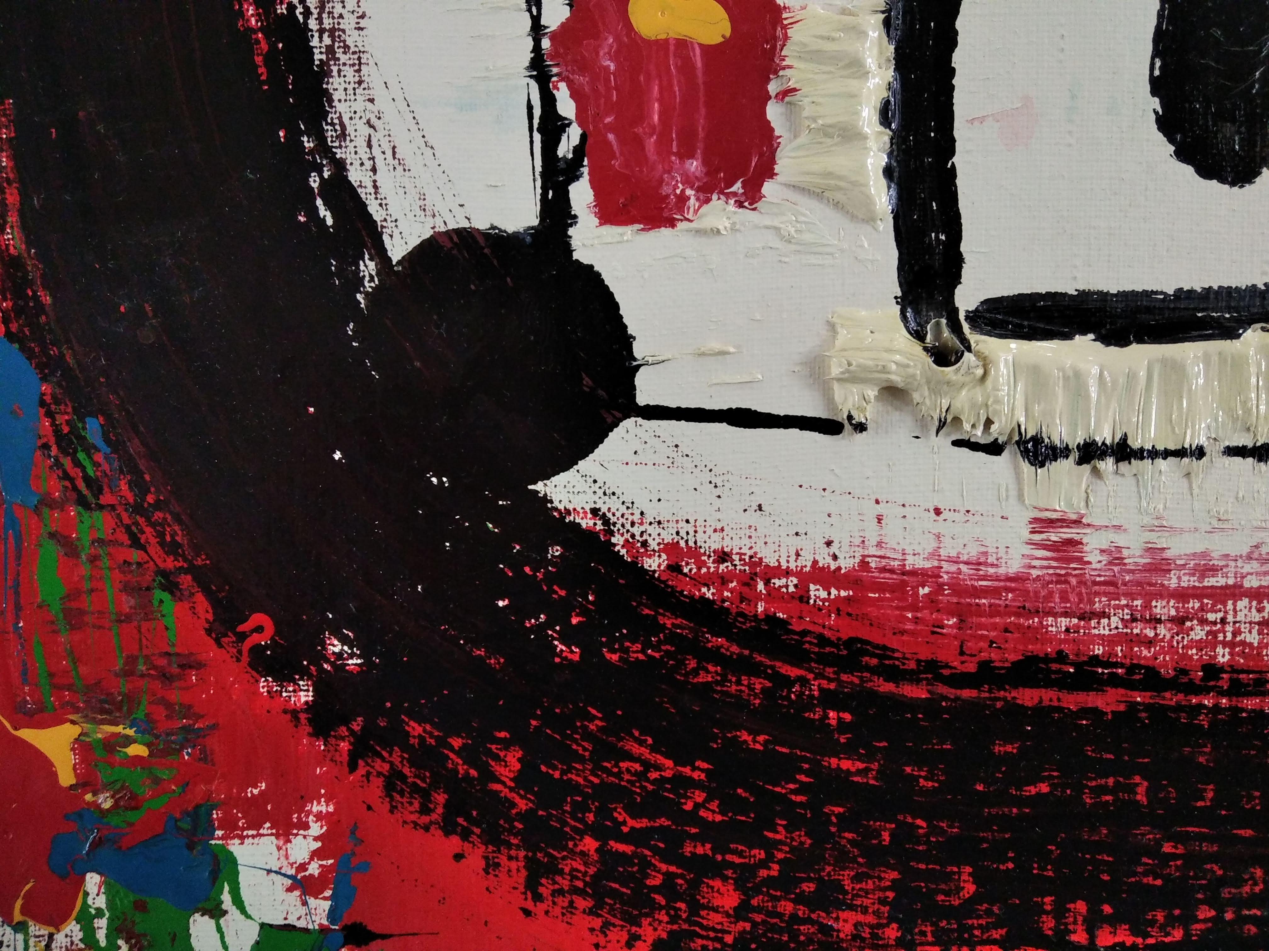 Váyanse las noches (Schwarz), Abstract Painting, von Julio de Pablo 