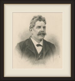 Júlio de Vilhena, Portuguese Jurist and Politician, Antique Engraved Portrait