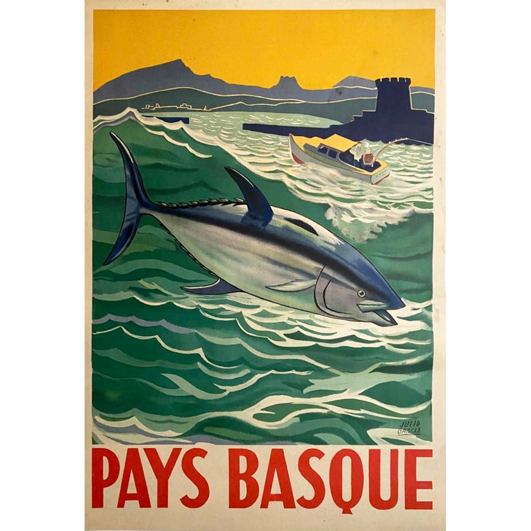 Wunderschönes Plakat von Julio Garcia aus dem Jahr 1940 zur Förderung des Tourismus in der wunderschönen Region des Baskenlandes.

Das Baskenland ist eine besondere Region in Europa: ein Gebiet zwischen zwei Ländern, Frankreich und Spanien, mit