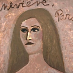 Julio Girona, ¨Genevieve¨, Collagraphie, 27.6x19.7 in