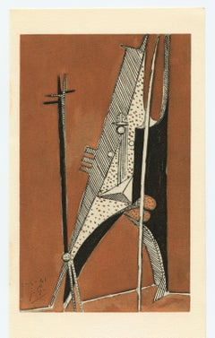 (after) Julio Gonzalez - "Le Guerrier" pochoir