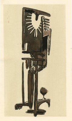 (después) Julio González - "Personnage barbu" pochoir