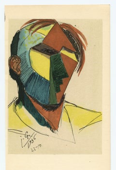 (after) Julio Gonzalez - "Tete aux cheveux defaits" pochoir