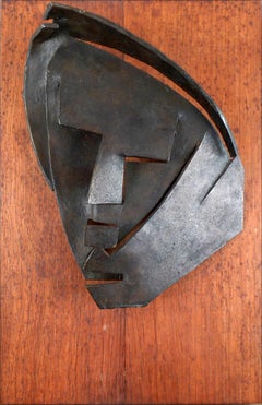 "Petit Masque Découpé Montserrat", 20th Century Bronze by Julio González