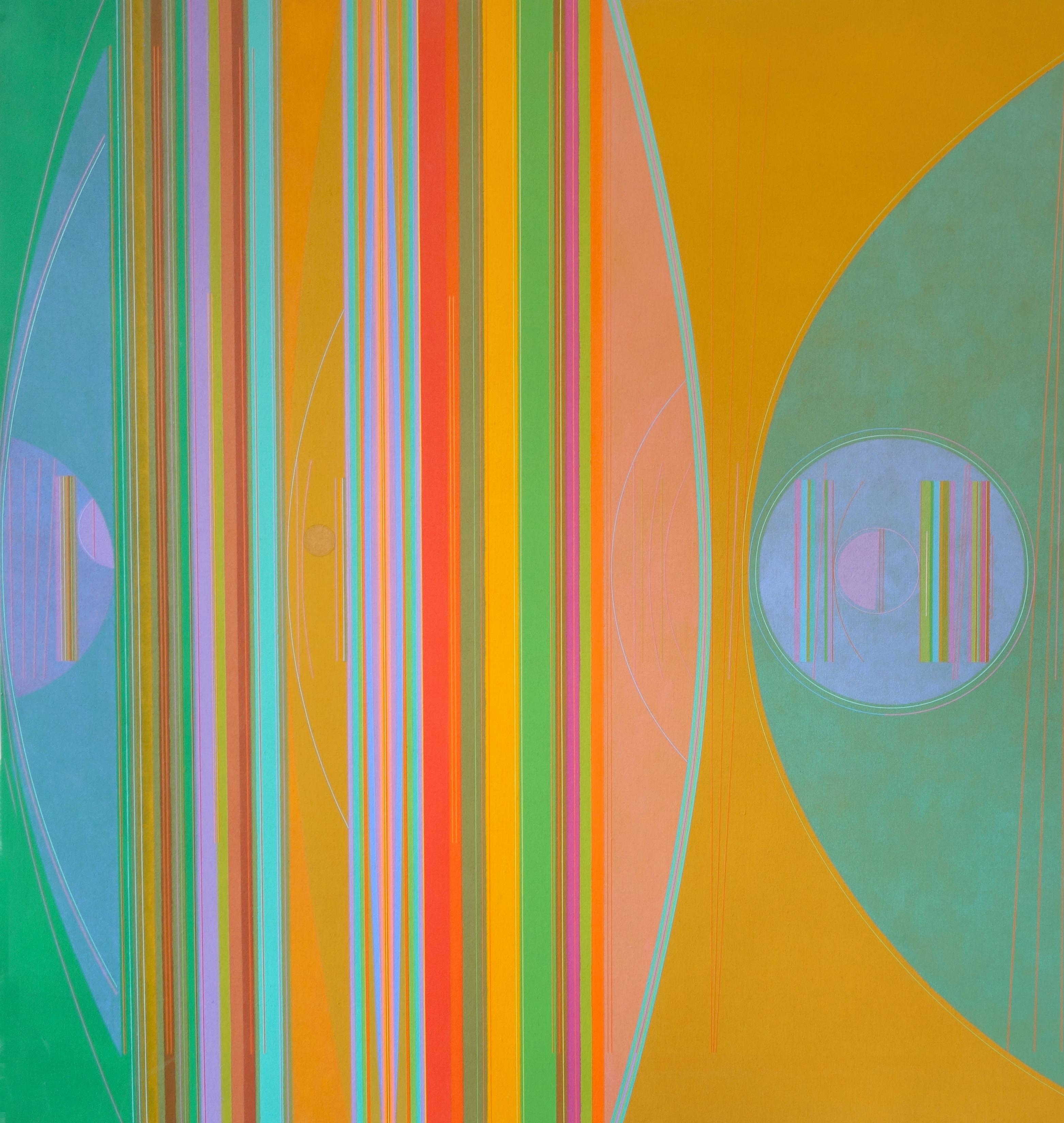 Banded Rythms - Modern Painting by Julio Granda