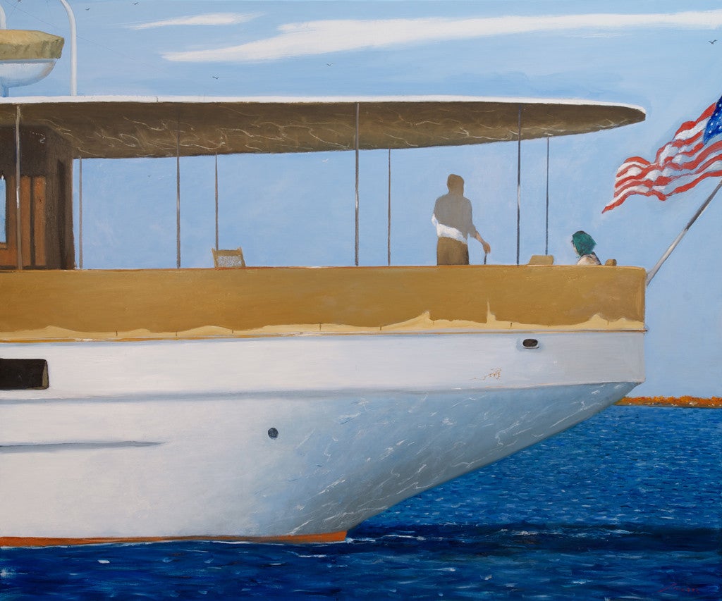 Domenica sul Narragansett - Print di Julio Larraz