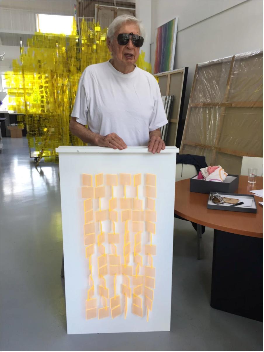 Julio Le Parc „Mobile Transluicde Orange“ (Argentinisch) im Angebot