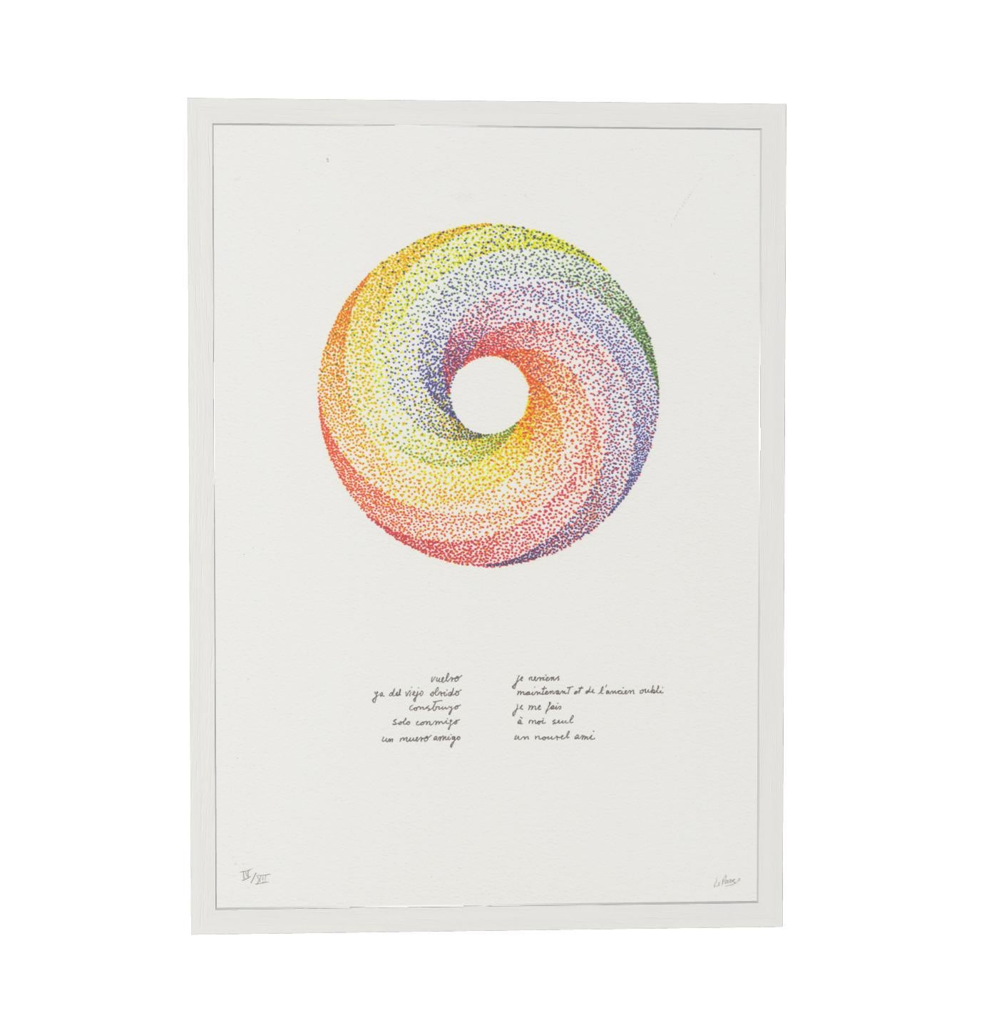 ALCHIMIE & POESIE 3 - White Abstract Print by Julio Le Parc