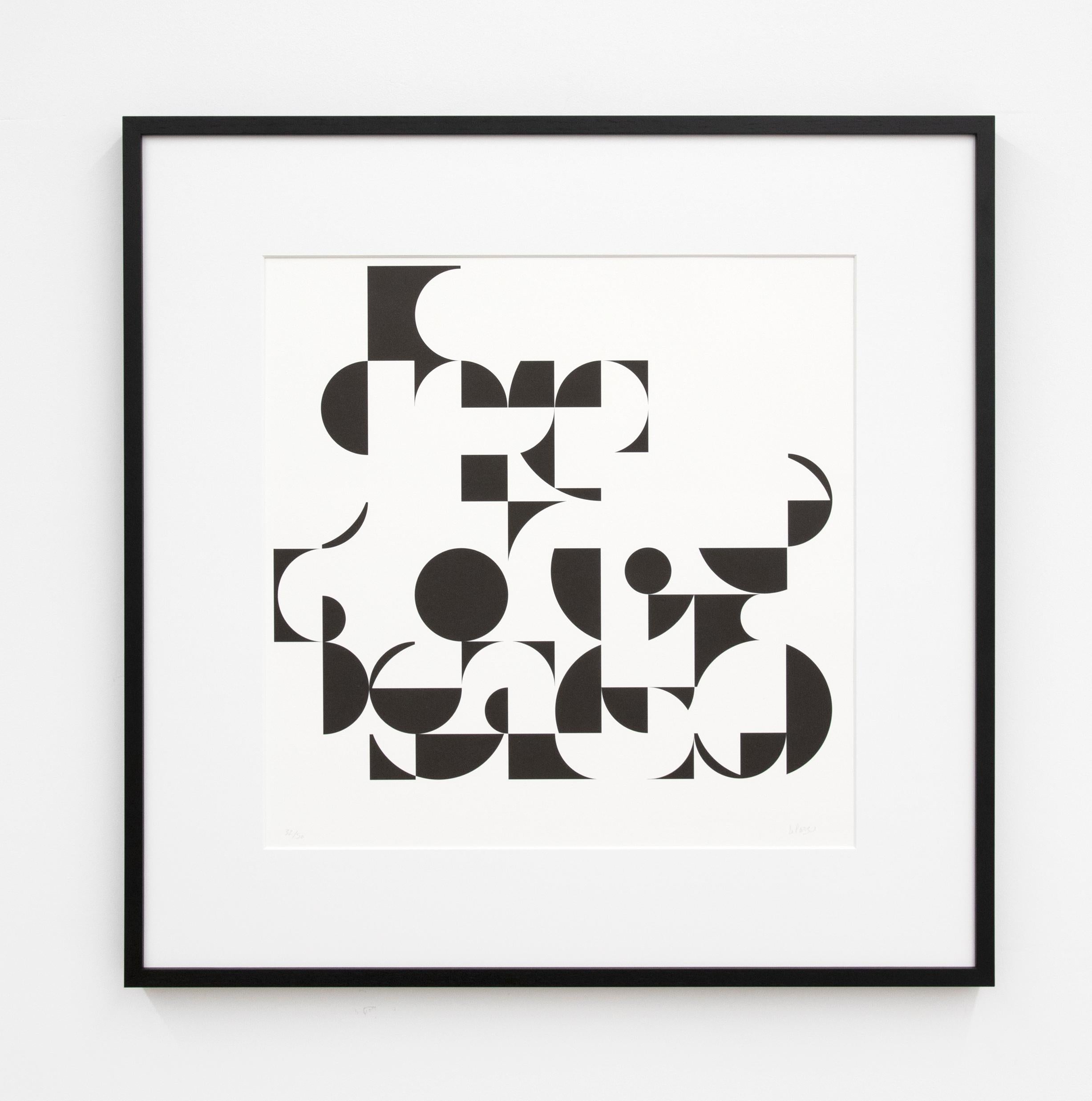 Julio Le Parc Abstract Print - Développement de cercles et de carrés #25/50