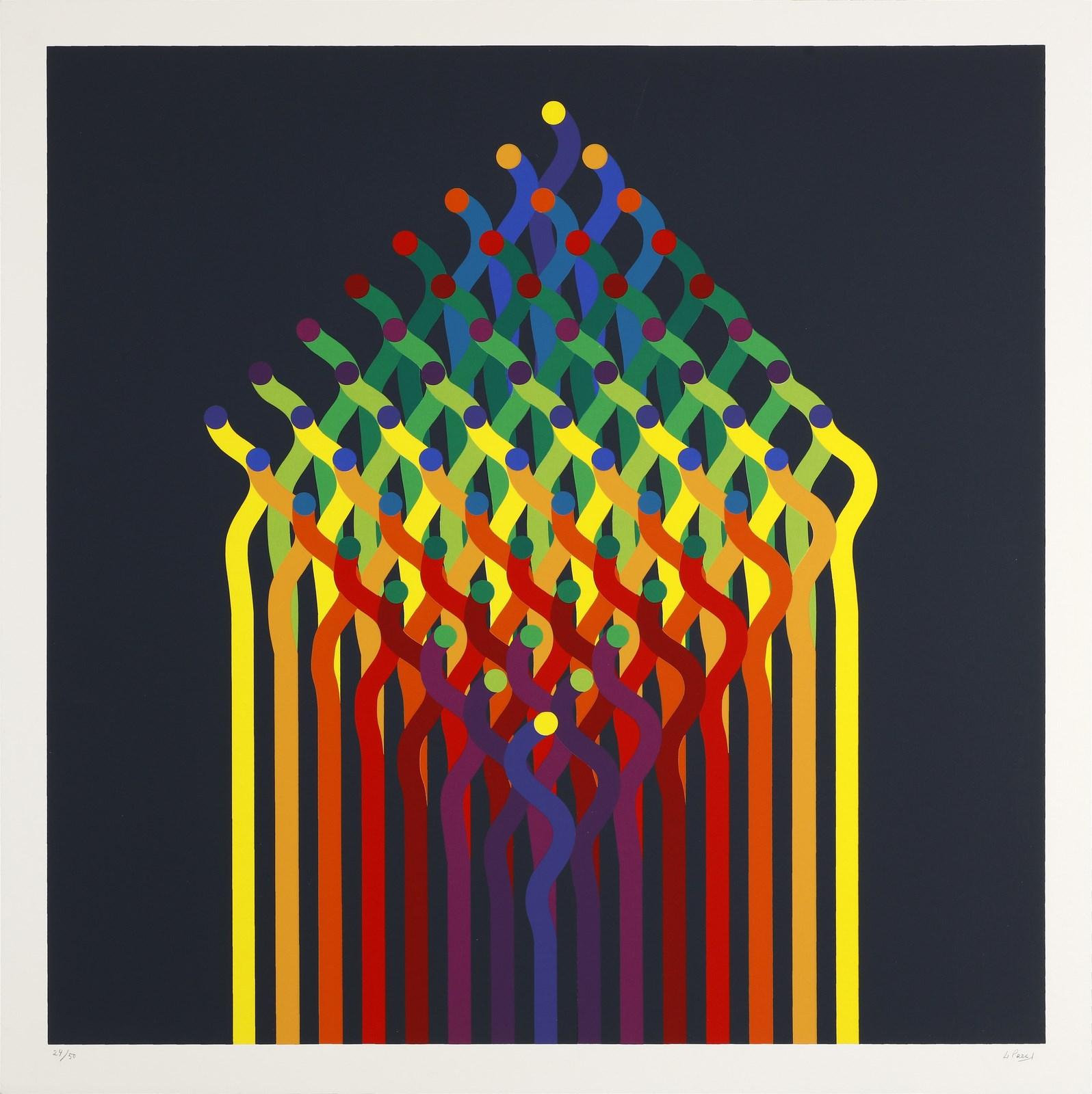 Surface couleur (Colour surface)

Coloured screen print on paper, edited in 1997. 
Limited edition of 50 copies , numbered as 32/50 in lower left corner.
 Hand-signed by artist in pencil in the lower right corner.

Paper size: 70 x 70 cm
 Framed