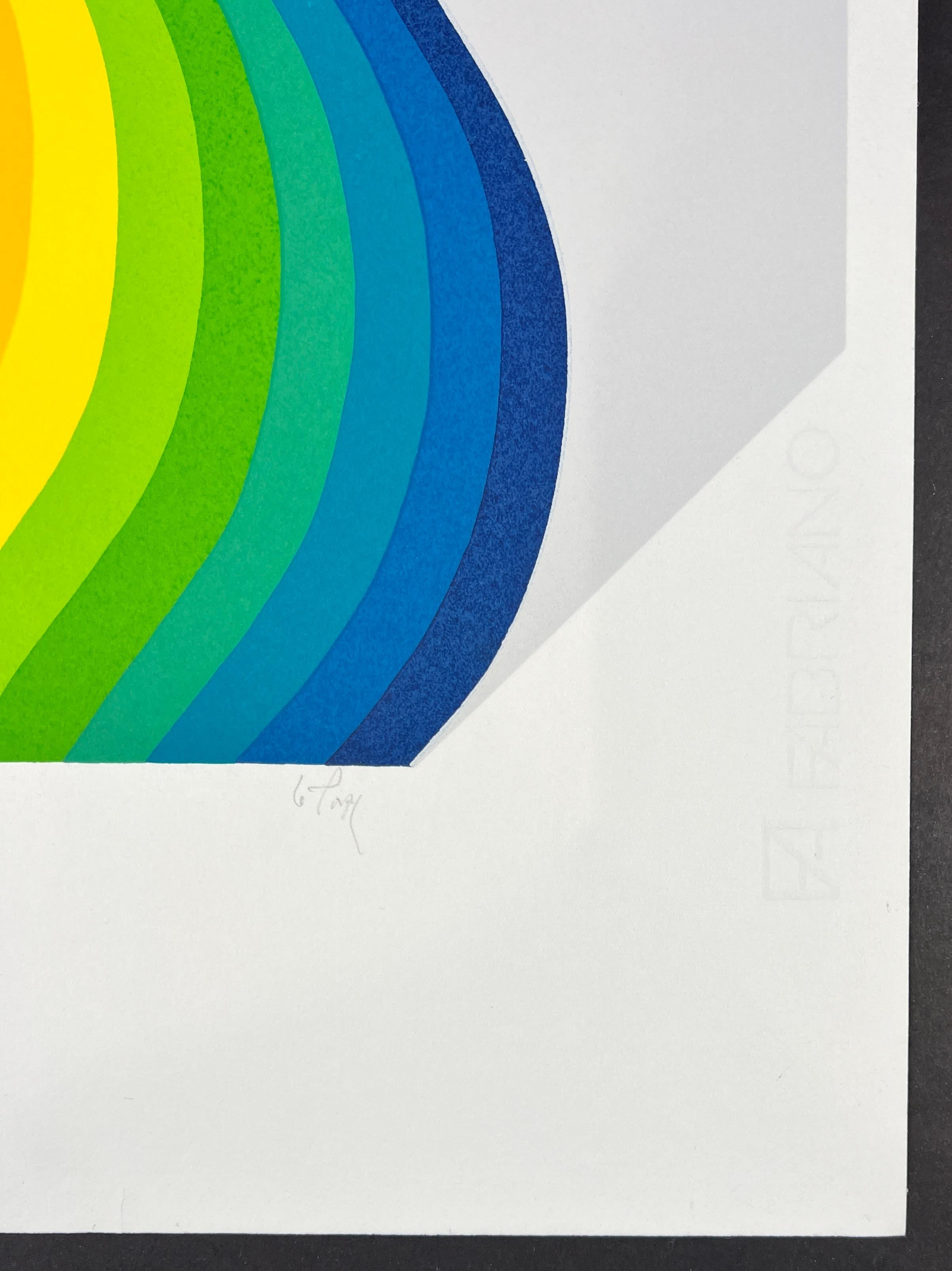 Farbserigrafie auf Fabriano-Papier, herausgegeben 1983
Limitierte Auflage von 99 Exemplaren
Vom Künstler mit Bleistift rechts unten signiert
und nummeriert EA ( artist proof ) unten links
Papierformat: 50 x 35 cm

Ausgezeichnete Bedingungen

Wir