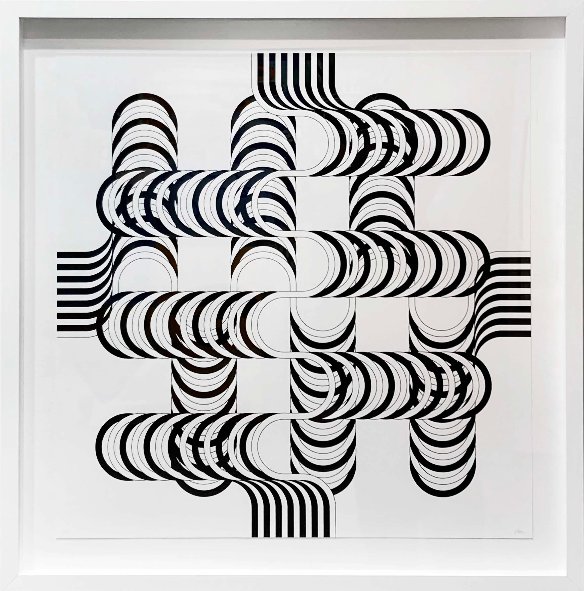 Larga marcha, 4 bifurcaciones 12 - Print by Julio Le Parc