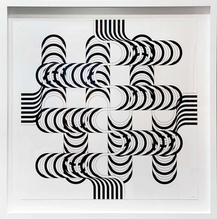 Julio Le Parc "Larga marcha, 4 bifurcaciones 12"
