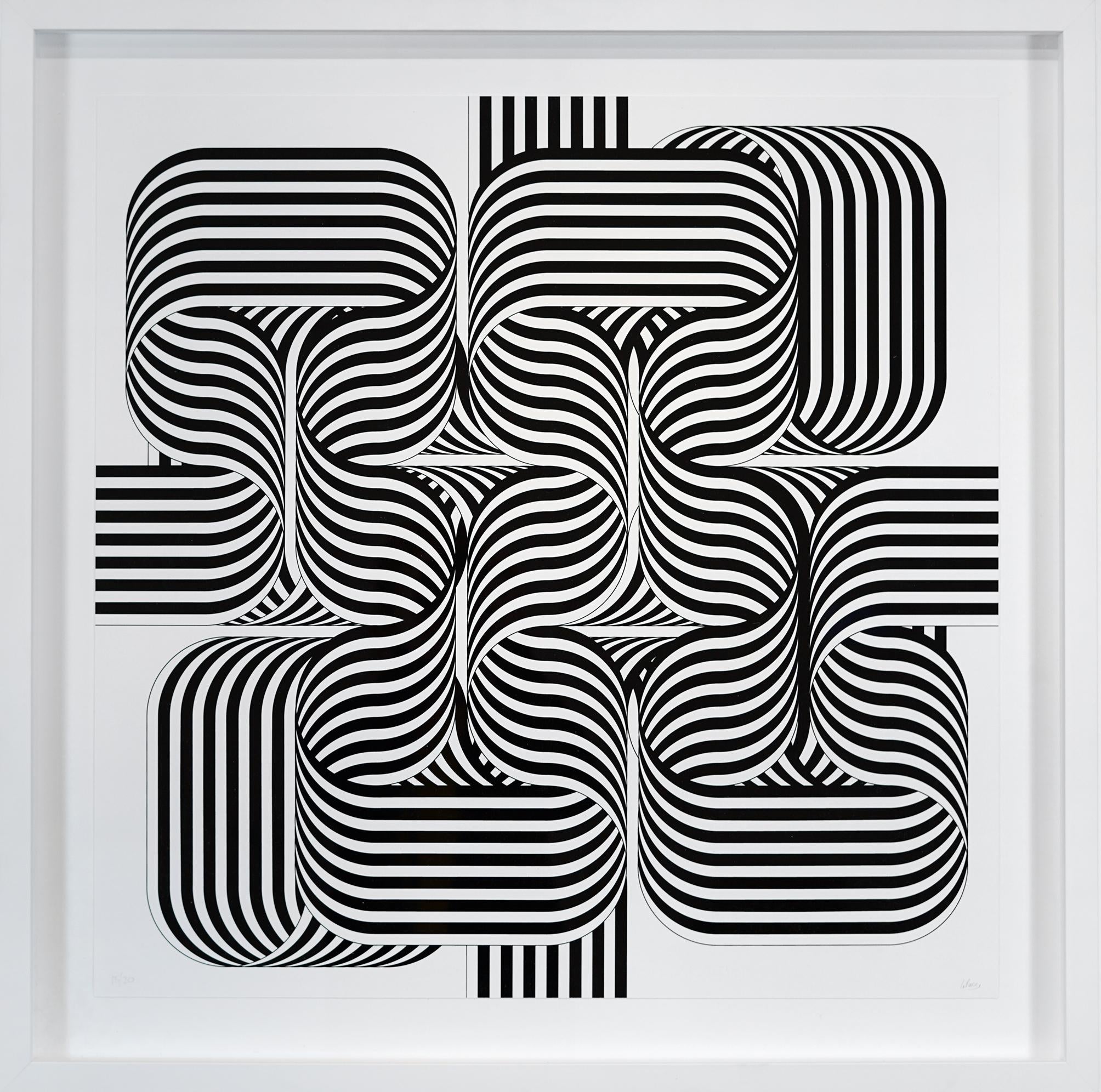 Larga marcha, 4 bifurcaciones 2 - Print by Julio Le Parc