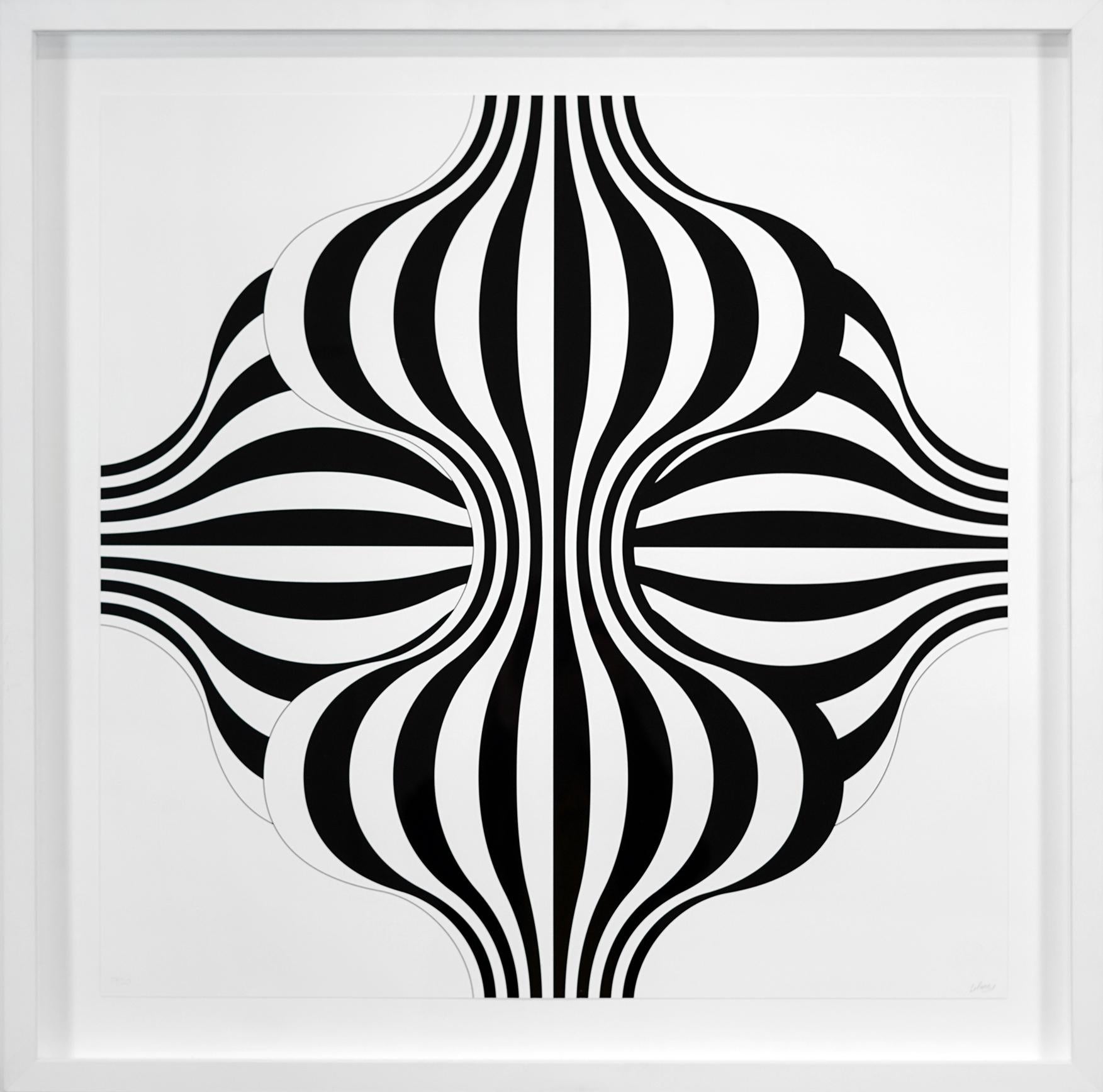 Larga marcha, 4 bifurcaciones 3 - Print by Julio Le Parc