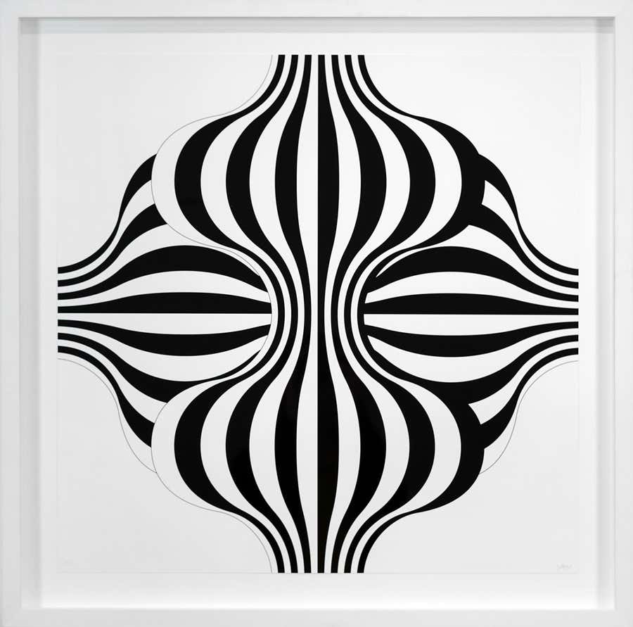 Julio Le Parc "Larga marcha, 4 bifurcaciones 3" Lithograph