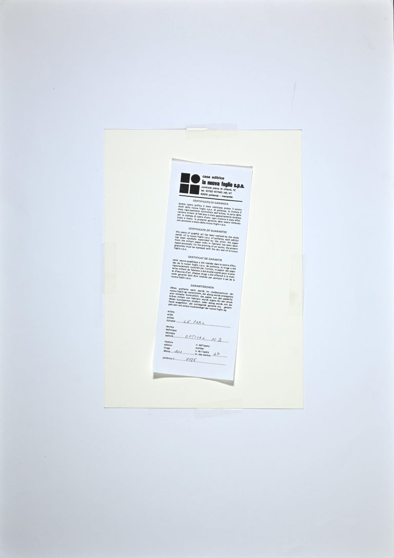 Julio Le Parc Optical n.2 Original Screen Print by Julio Le Parc